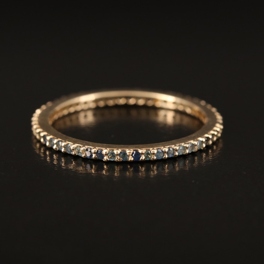 14K Sapphire Eternity Band