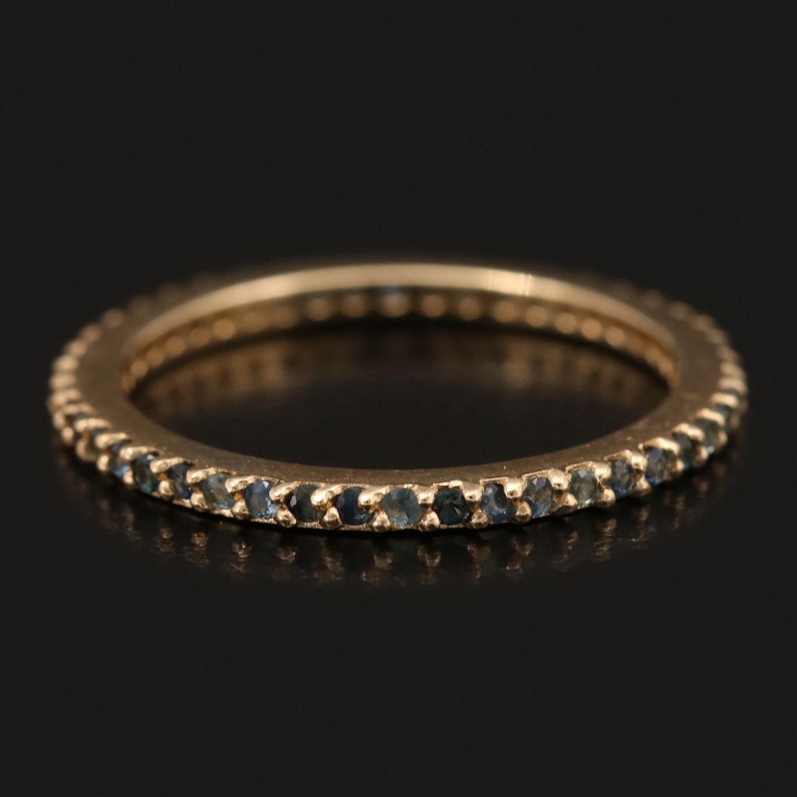 14K Sapphire Eternity Band