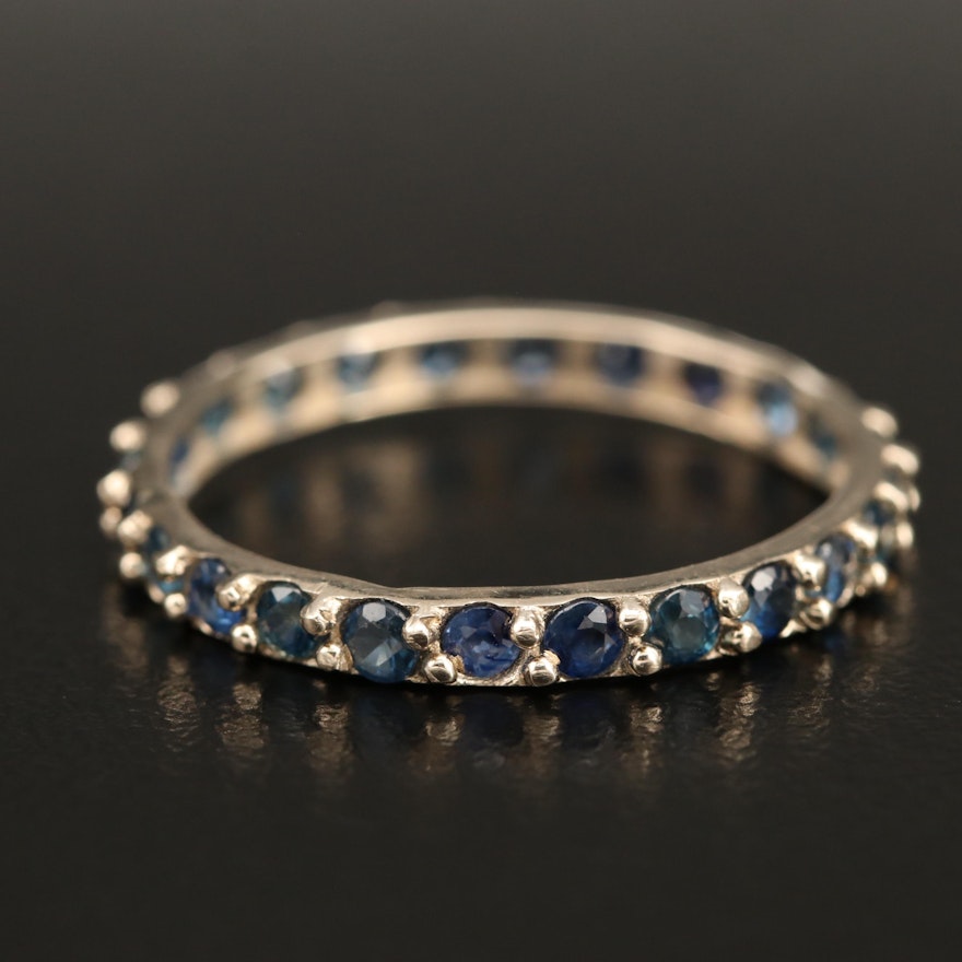 14K Sapphire Eternity Band