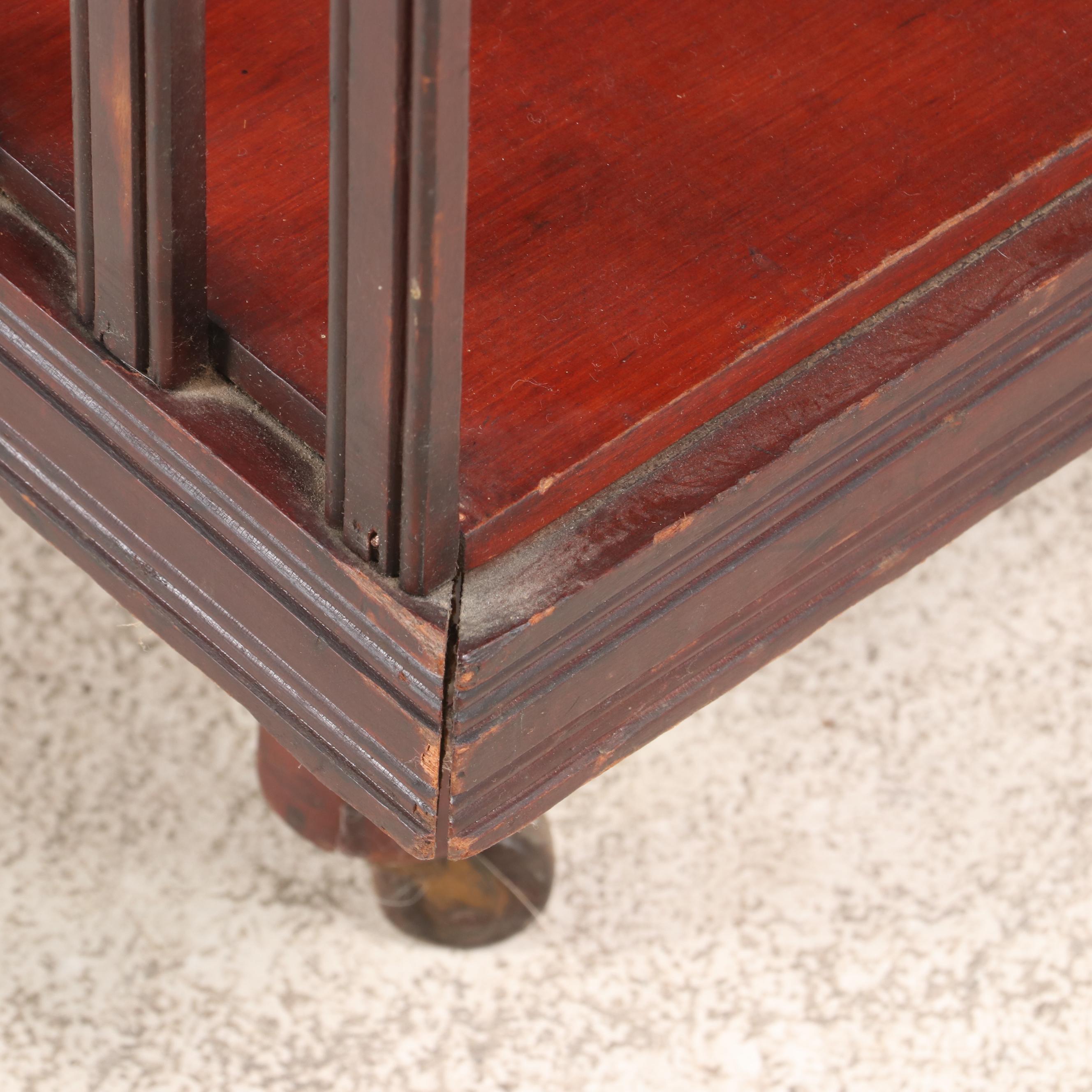 American Innovative Three-Tier Revolving Bookcase, circa 1900