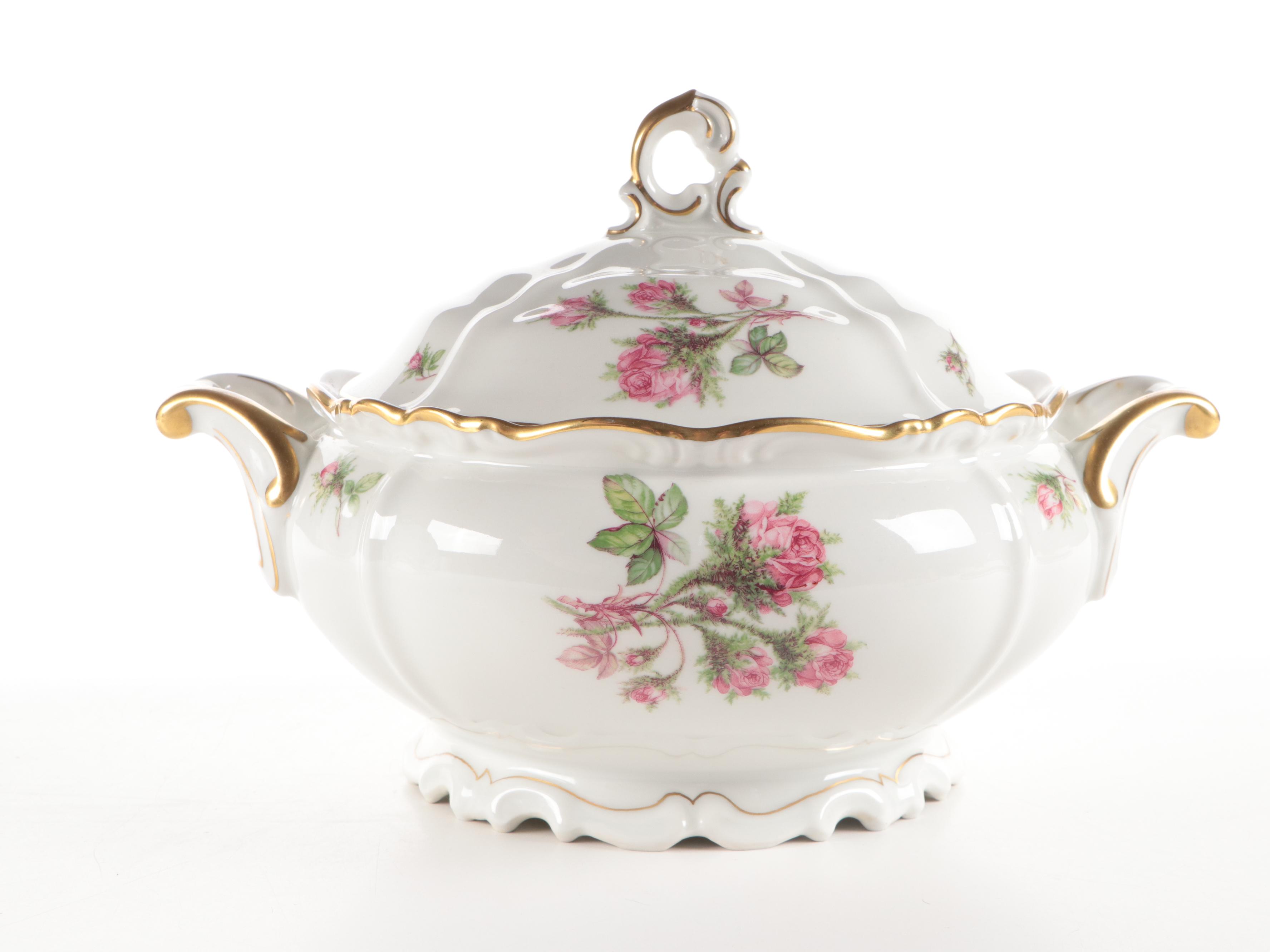 Edelstein "Maria Theresia" Porcelain Tureen and Platter, Mid-20th Century