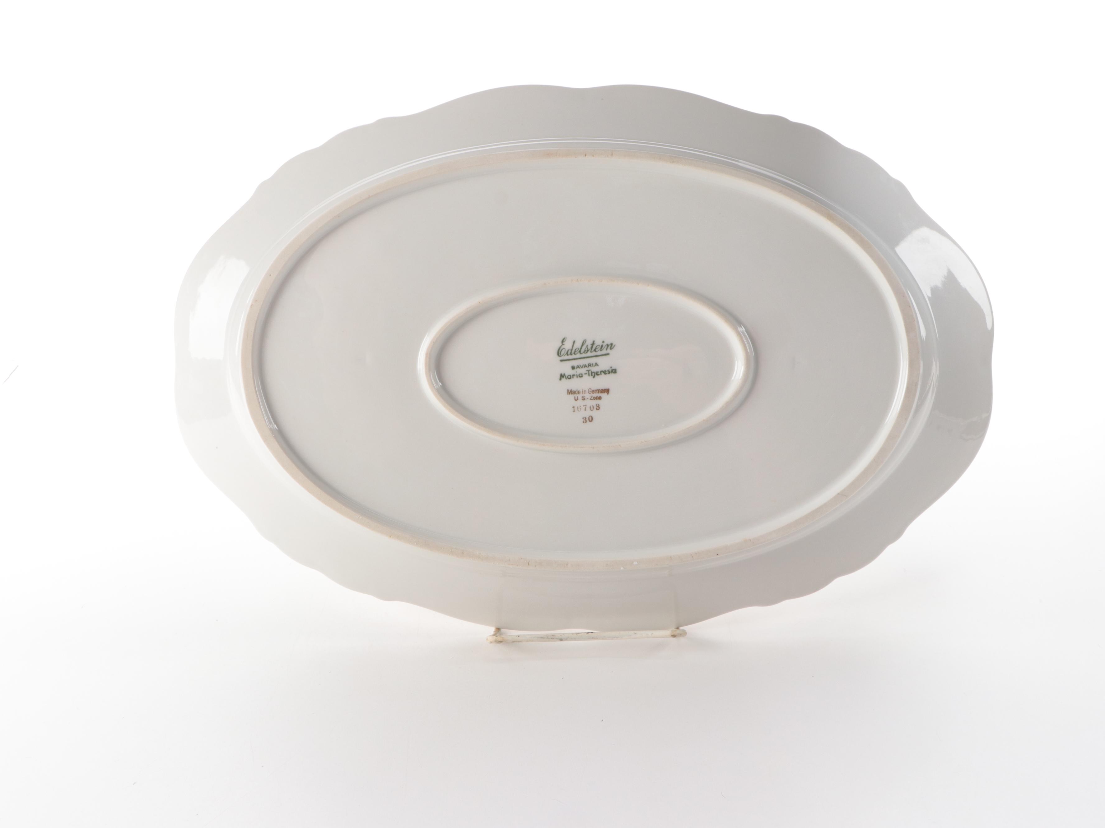 Edelstein "Maria Theresia" Porcelain Tureen and Platter, Mid-20th Century