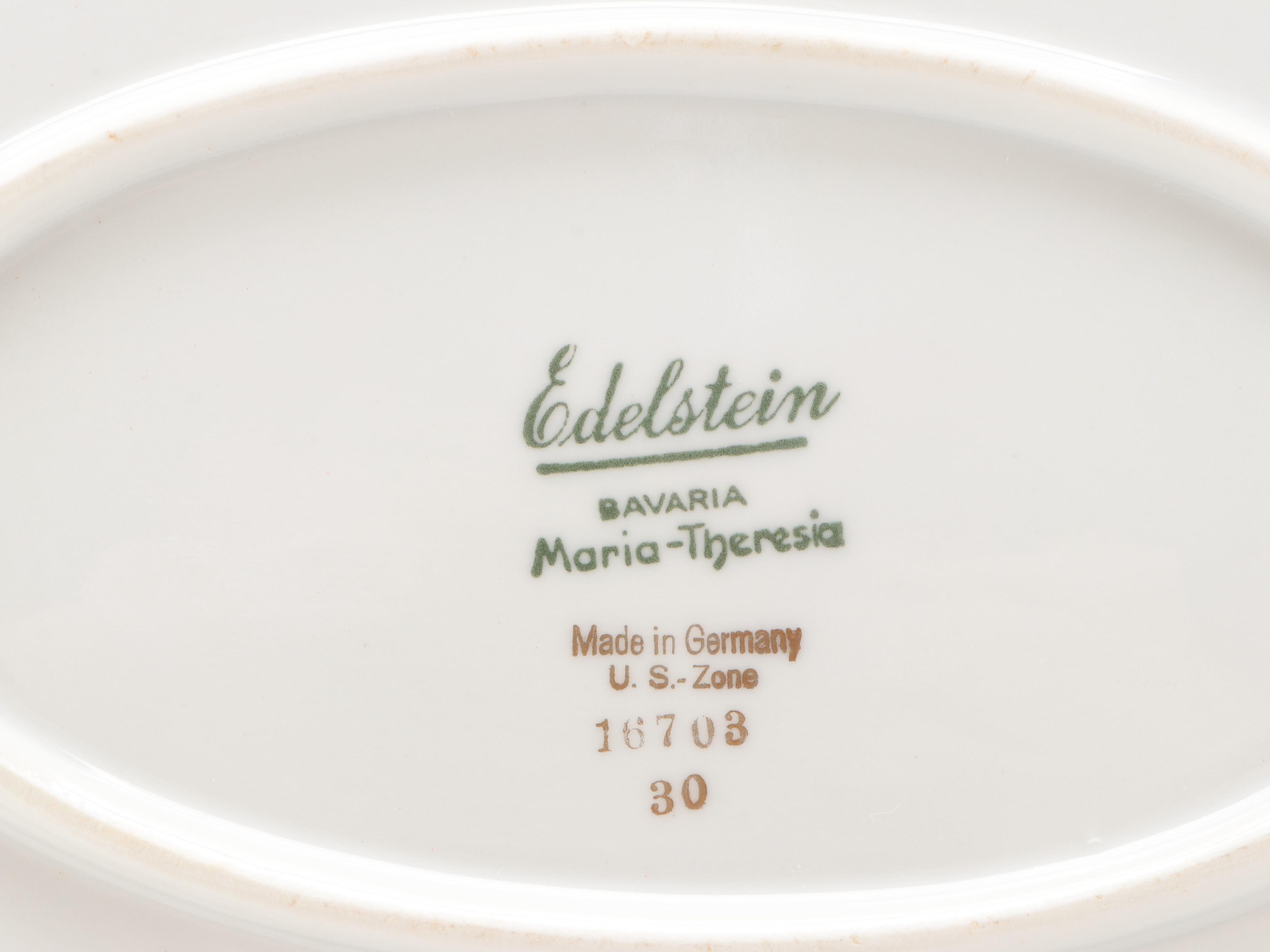 Edelstein "Maria Theresia" Porcelain Tureen and Platter, Mid-20th Century