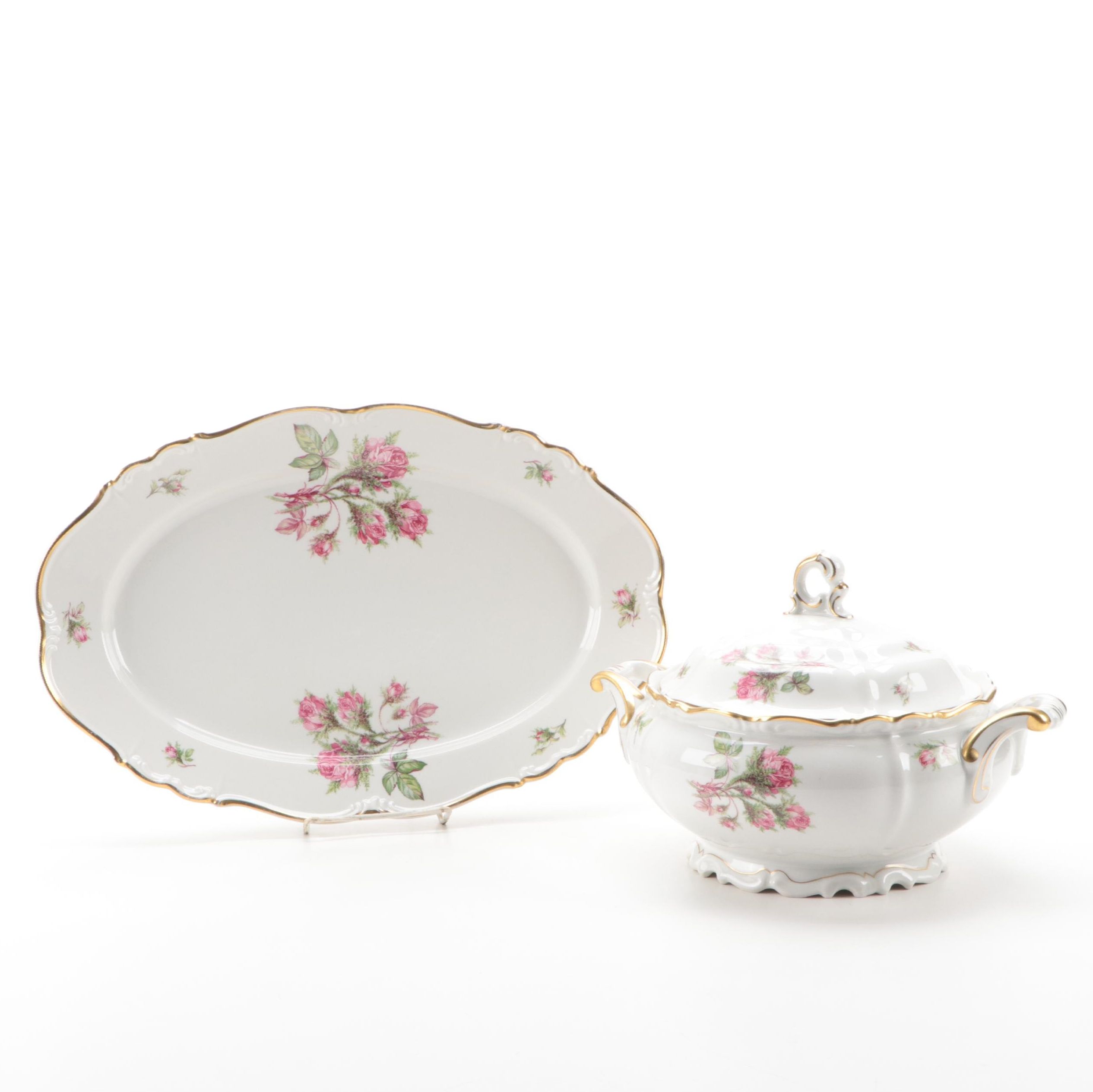 Edelstein "Maria Theresia" Porcelain Tureen and Platter, Mid-20th Century