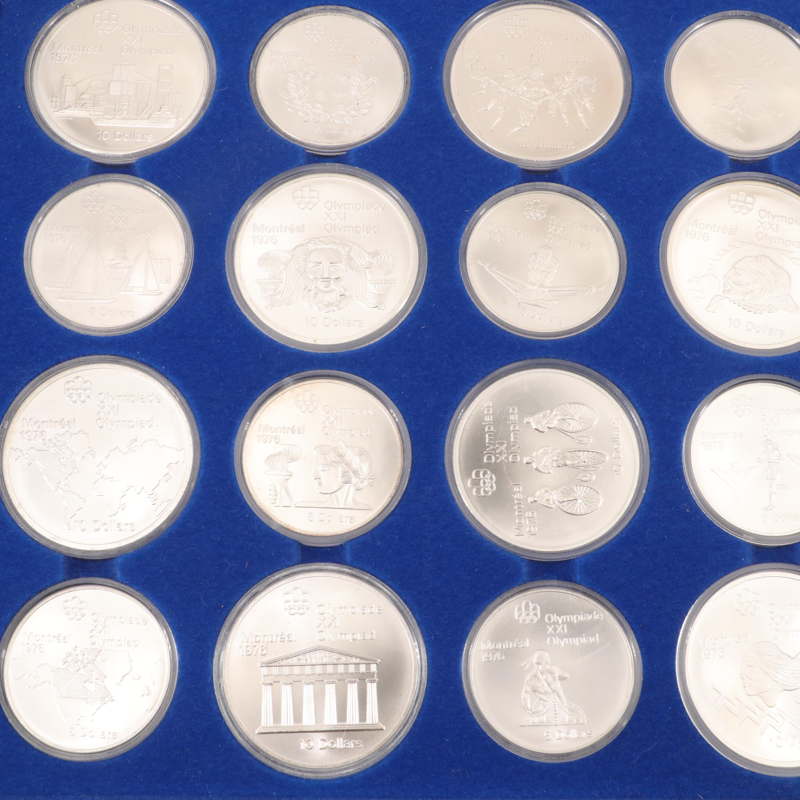 Complete Set of 1976 Canadian Olympic Silver Coins