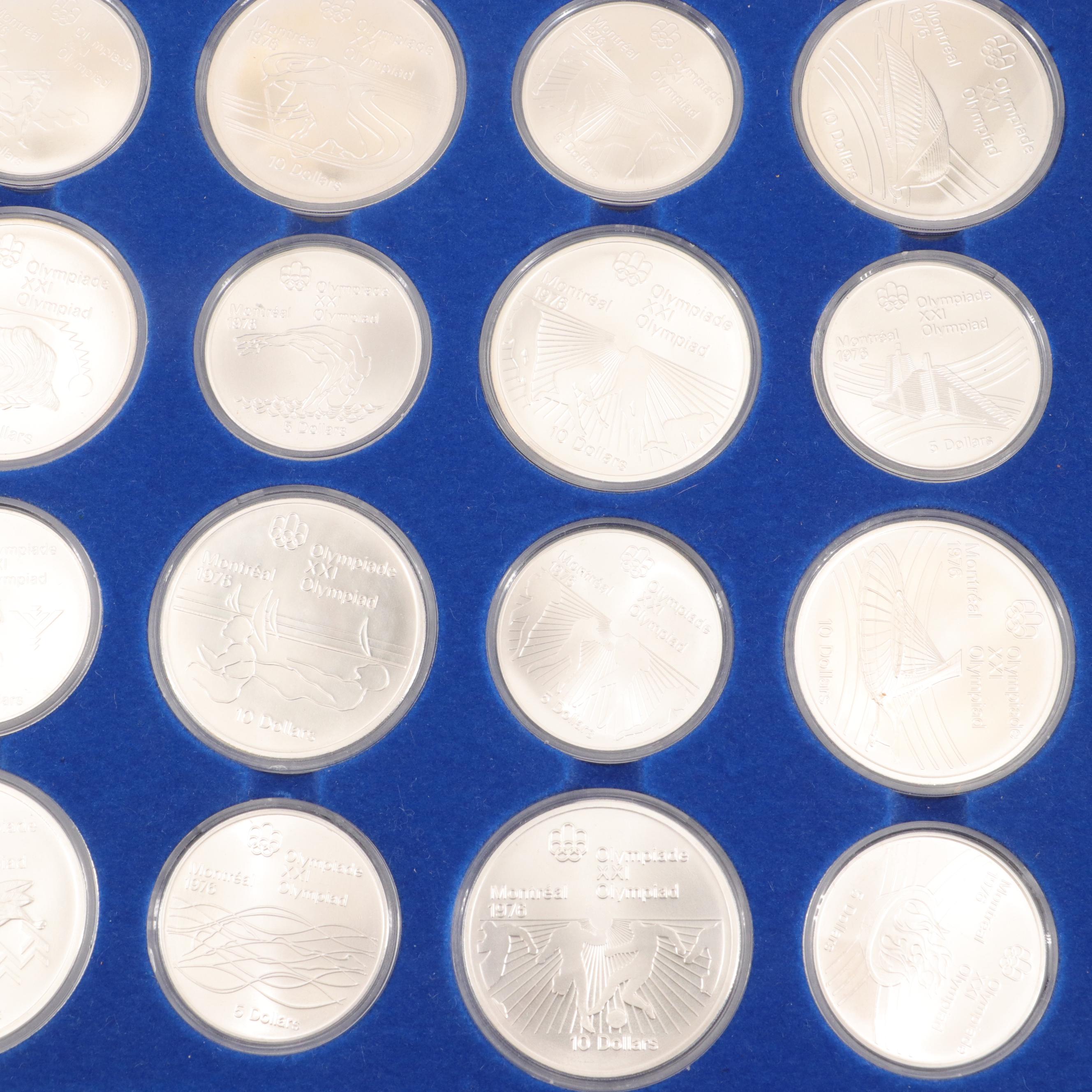 Complete Set of 1976 Canadian Olympic Silver Coins