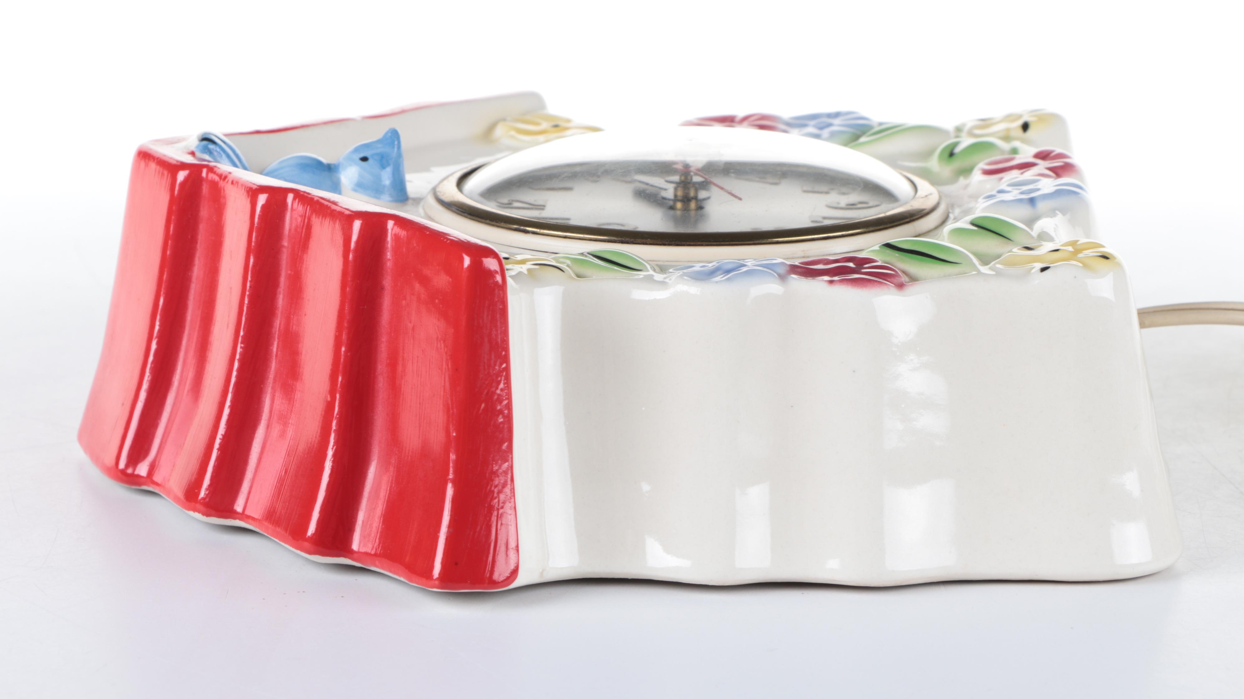 Hull Pottery "Little Red Riding Hood" Ceramic Wall Clock, Mid-20th Century