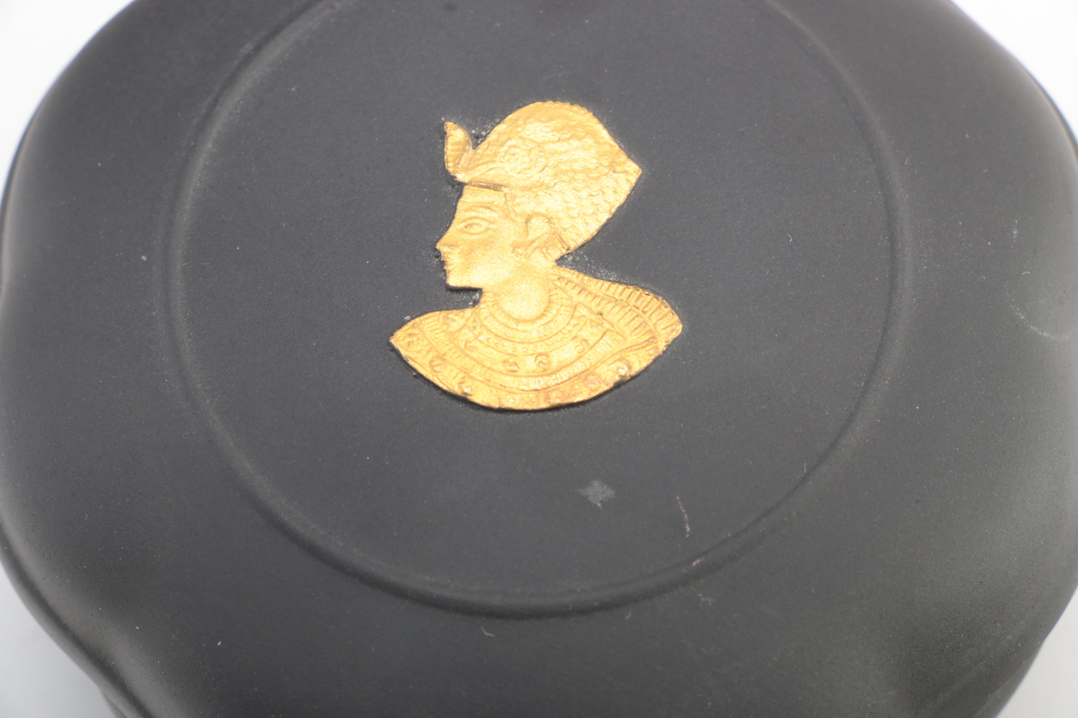 Wedgwood "Egyptian Collection" Black Jasperware Trinket Boxes