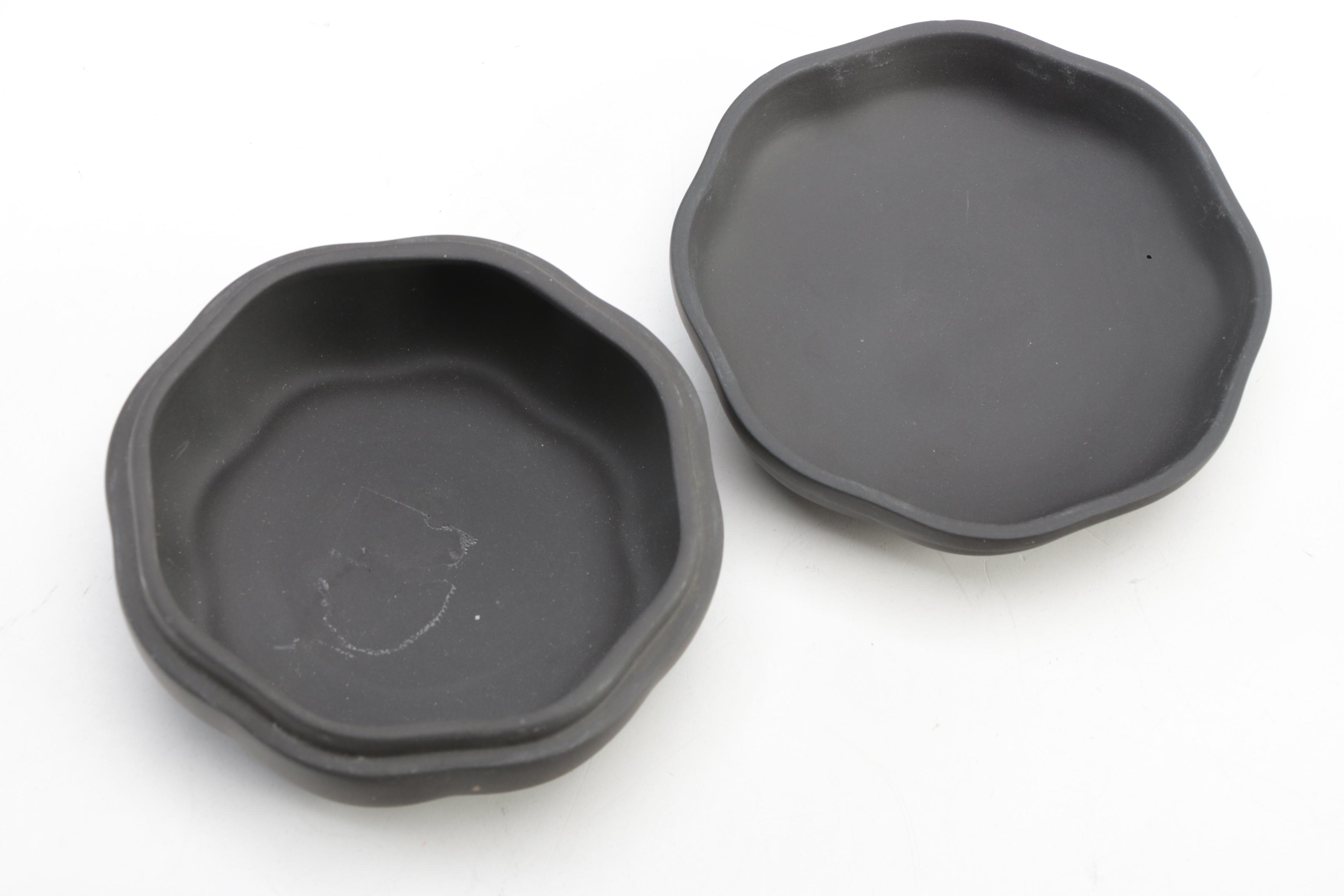 Wedgwood "Egyptian Collection" Black Jasperware Trinket Boxes