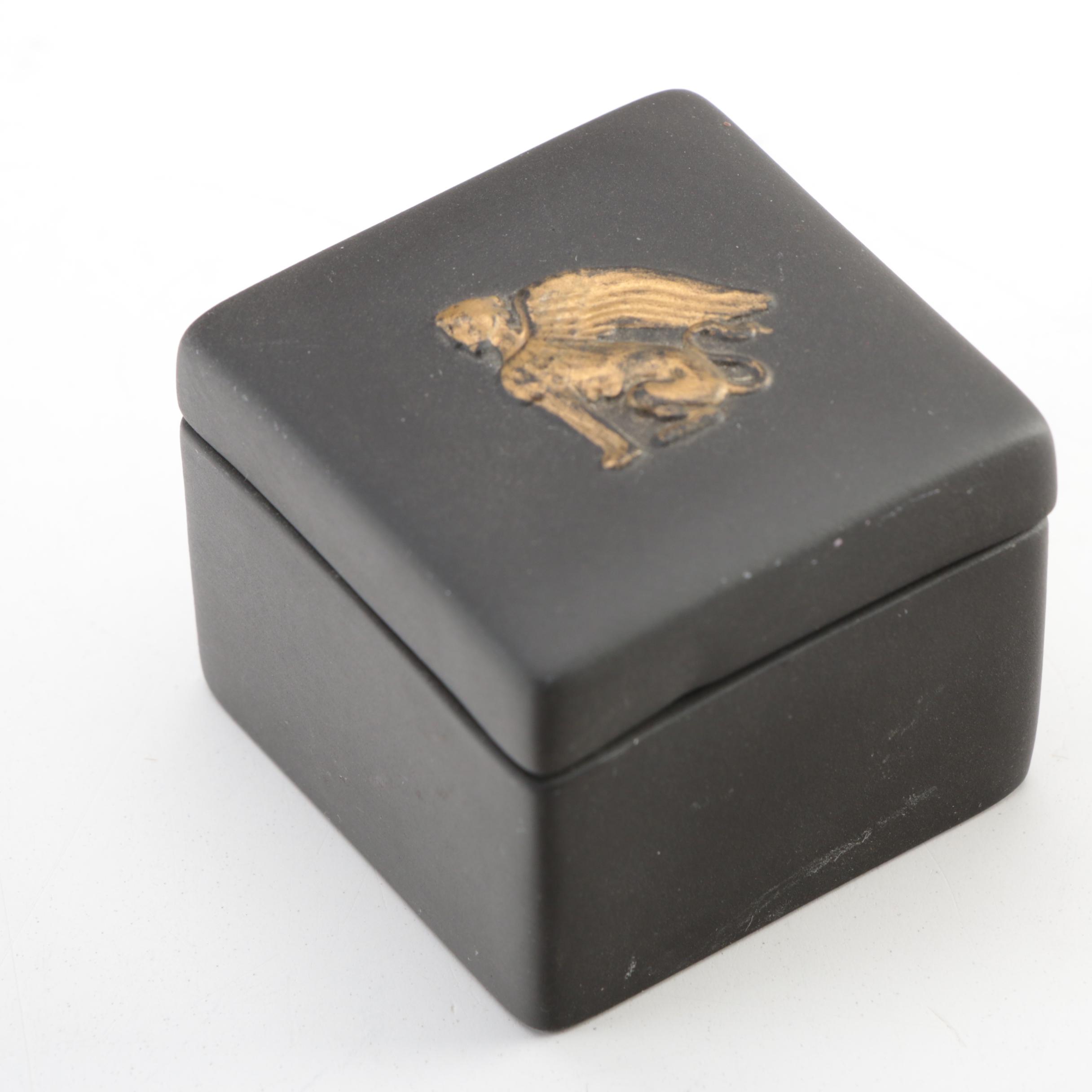 Wedgwood "Egyptian Collection" Black Jasperware Trinket Boxes