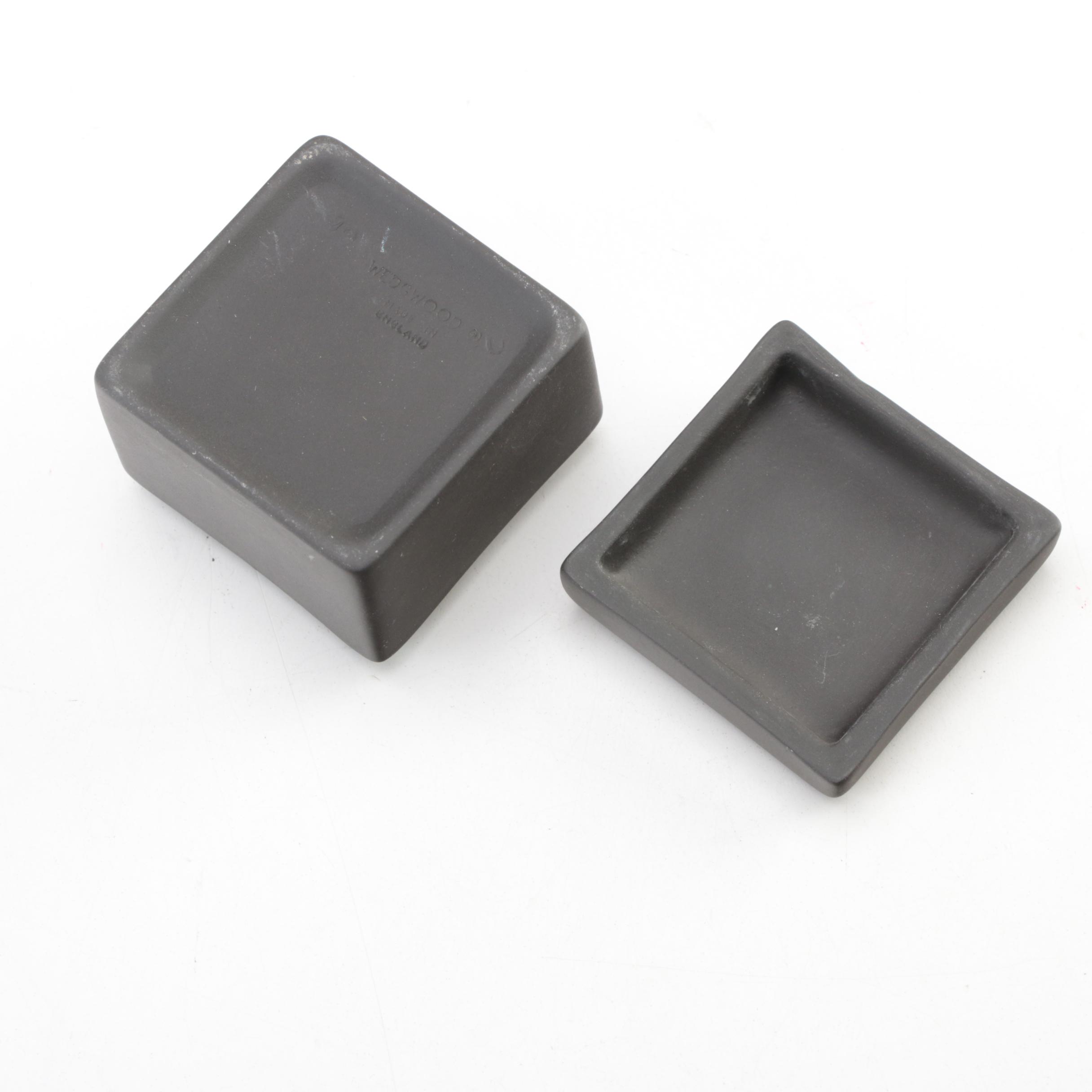 Wedgwood "Egyptian Collection" Black Jasperware Trinket Boxes