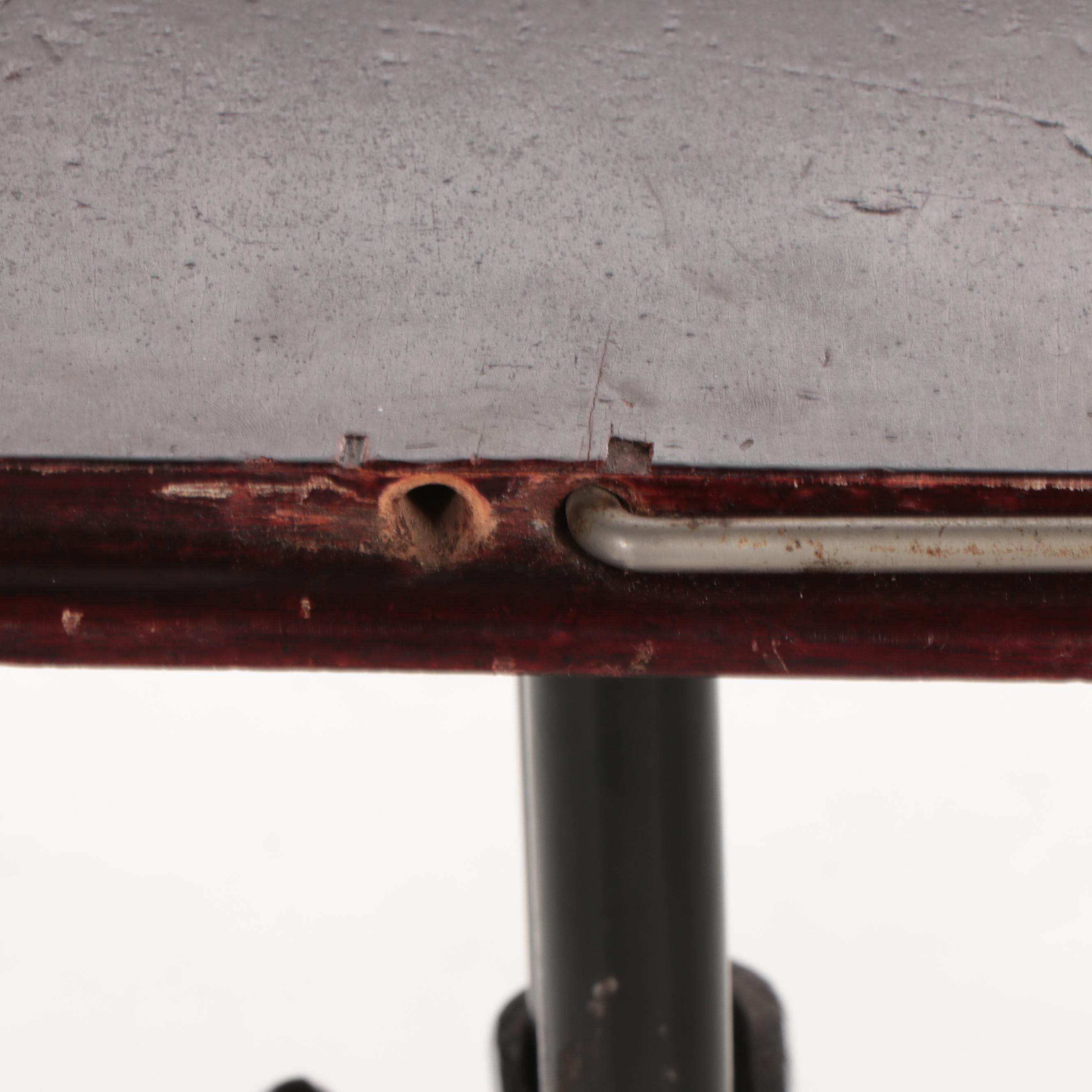 Industrial Style Wood and Cast Iron Drafting Table, Early 20th Century