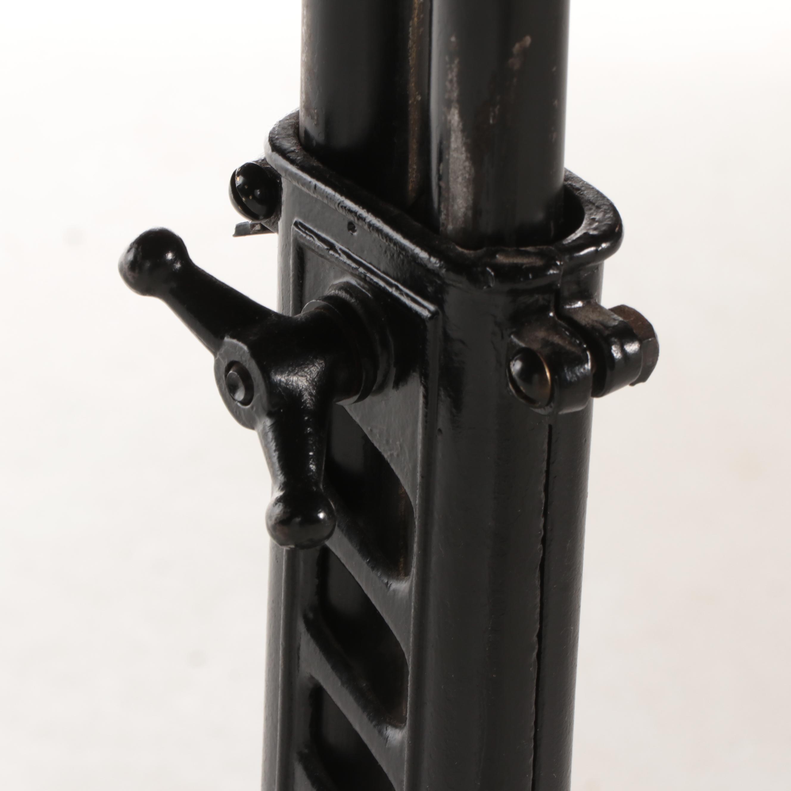 Industrial Style Wood and Cast Iron Drafting Table, Early 20th Century