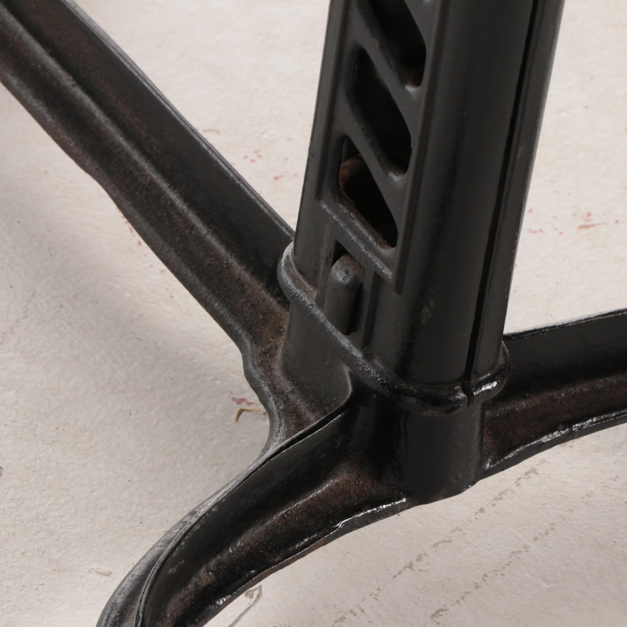 Industrial Style Wood and Cast Iron Drafting Table, Early 20th Century