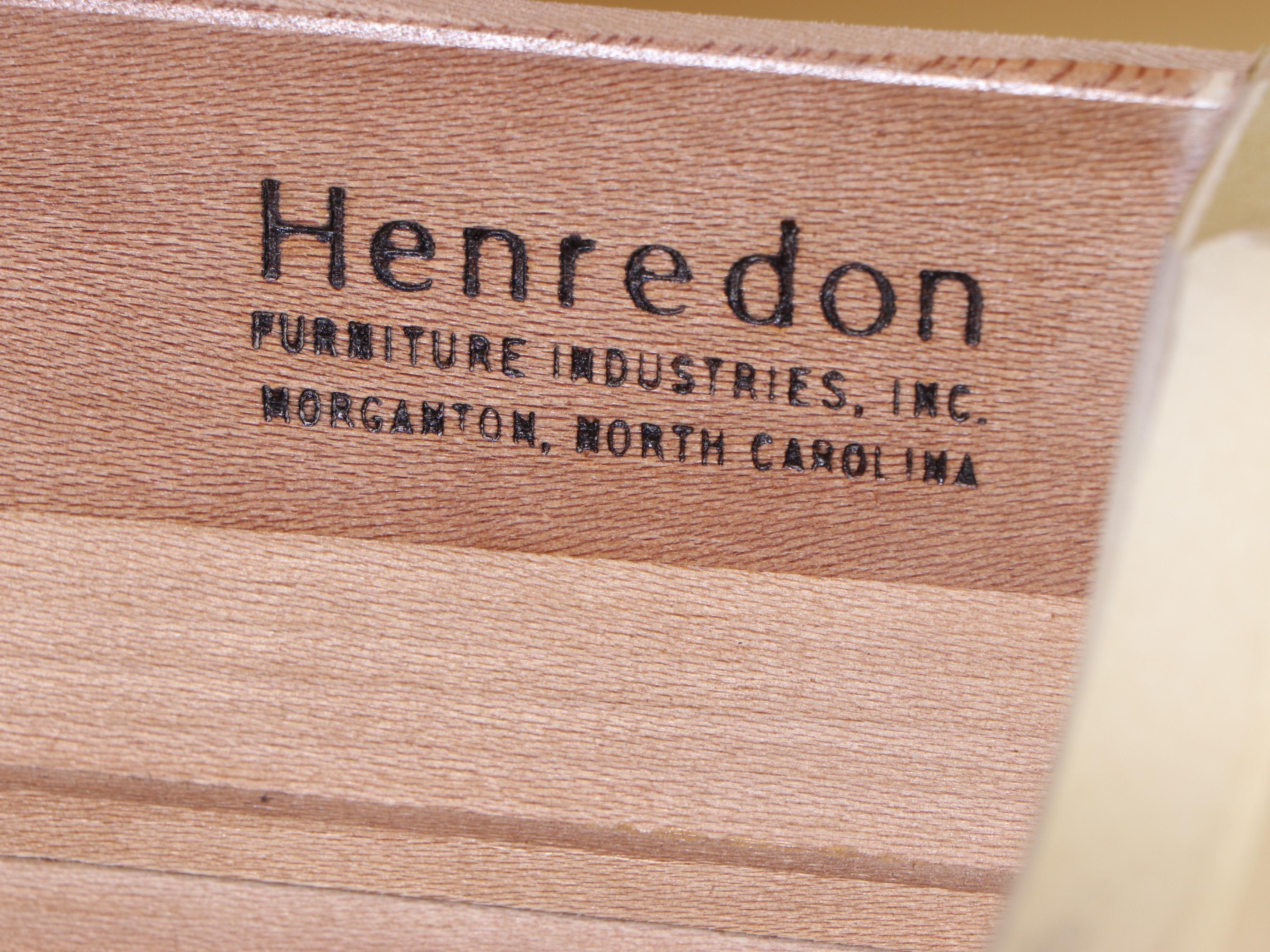 Henredon "Folio 16" Chinese Style Faux Goatskin Lacquered Armoire, 1980s