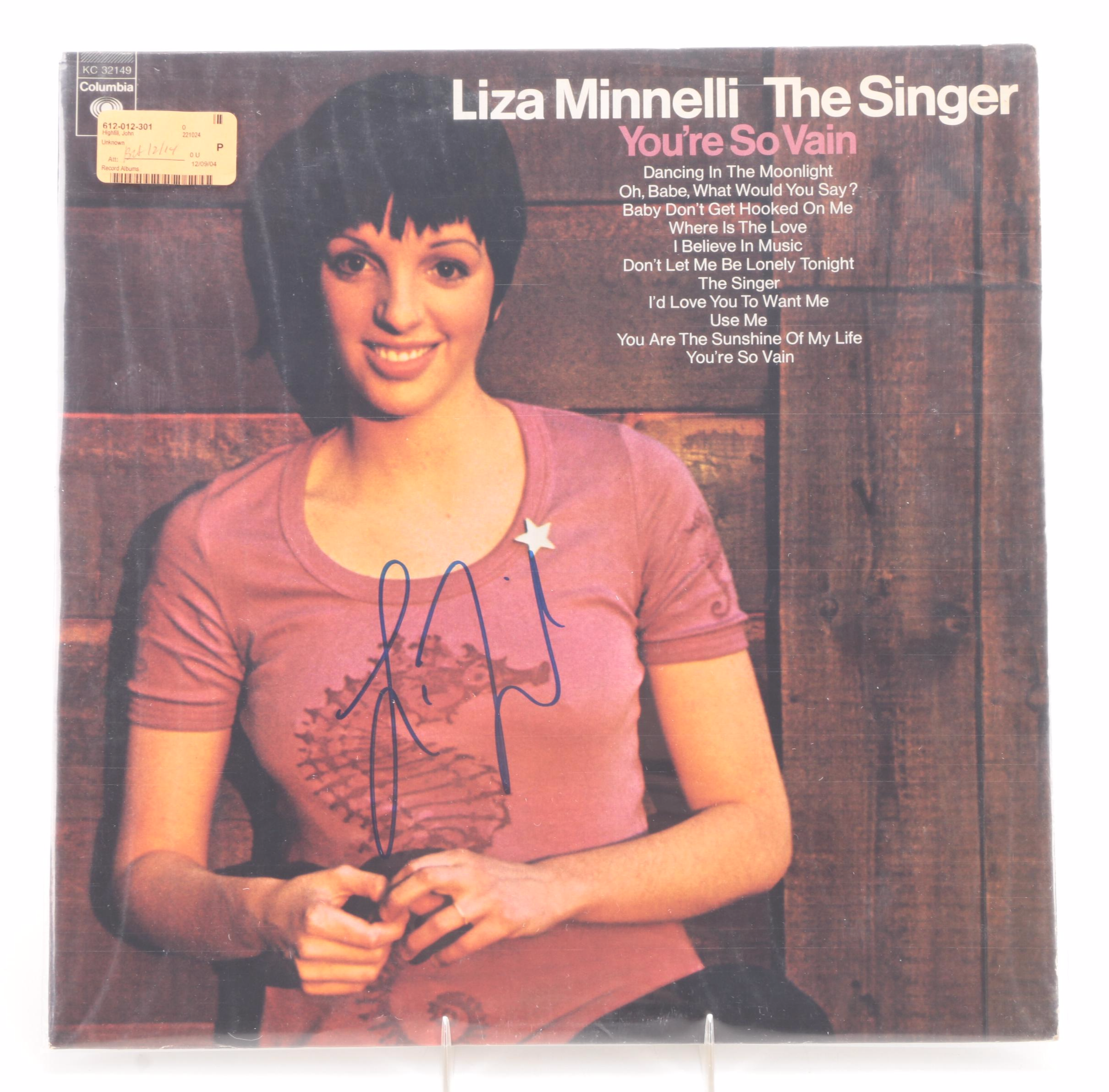 Tom Jones, Liza Minnelli, Lynda Carter, Other Signed Vinyl LP Records