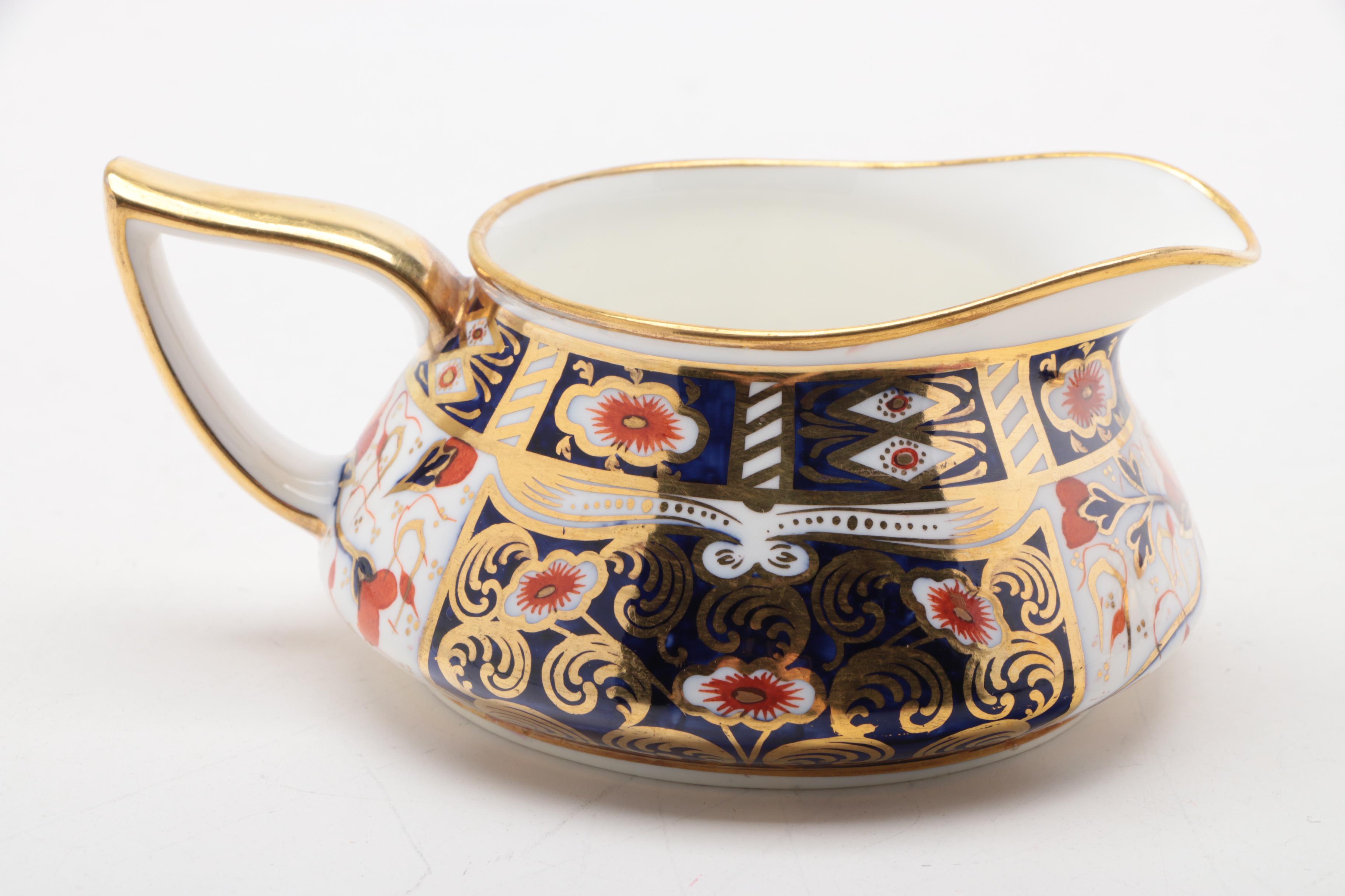 Minton "Imari" Porcelain Creamer and Sugar, Early 20th Century