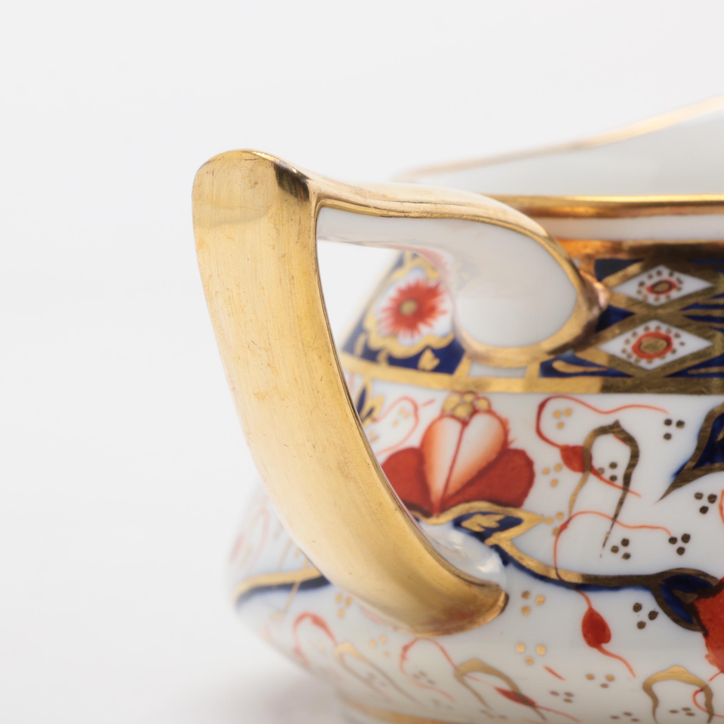 Minton "Imari" Porcelain Creamer and Sugar, Early 20th Century