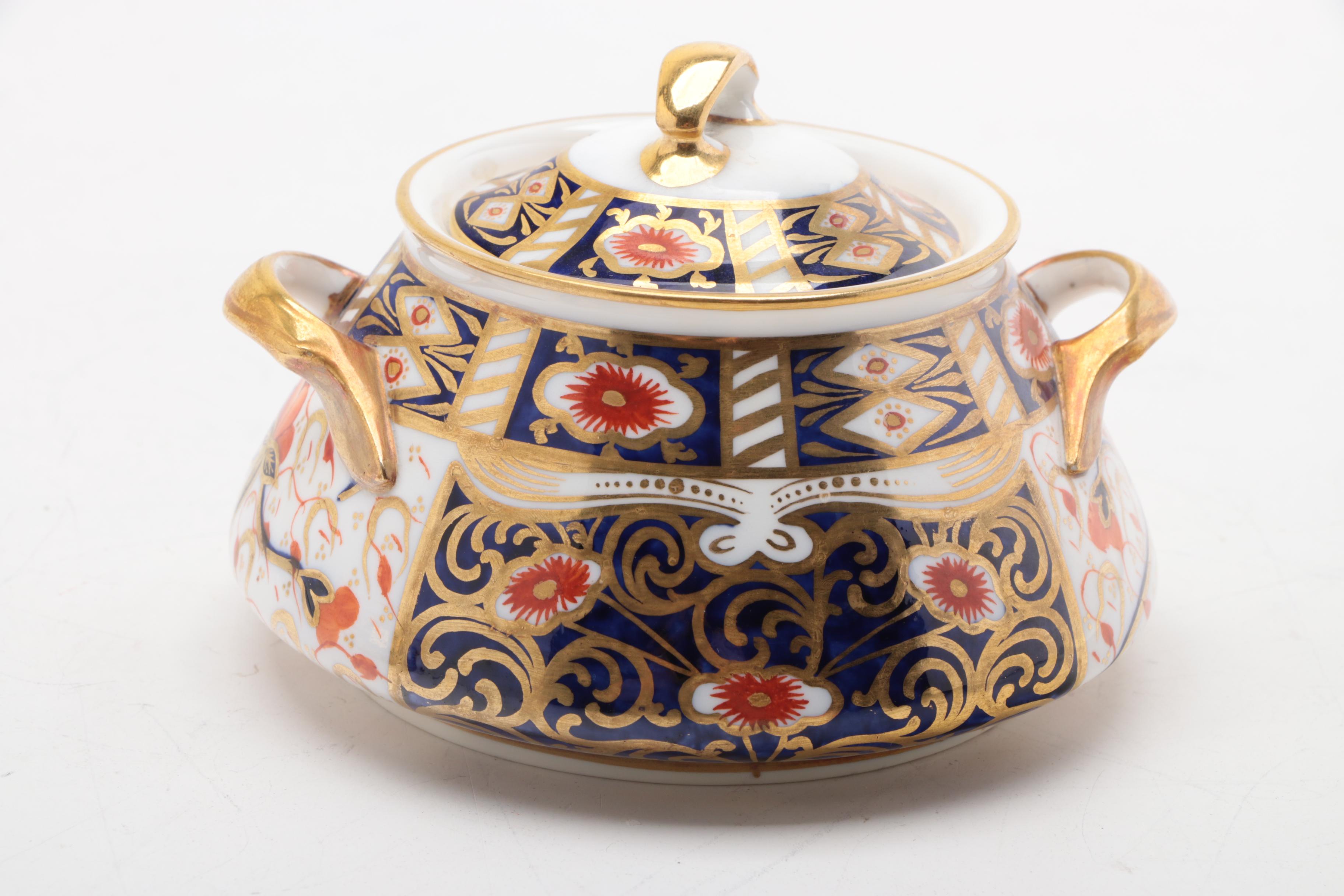 Minton "Imari" Porcelain Creamer and Sugar, Early 20th Century