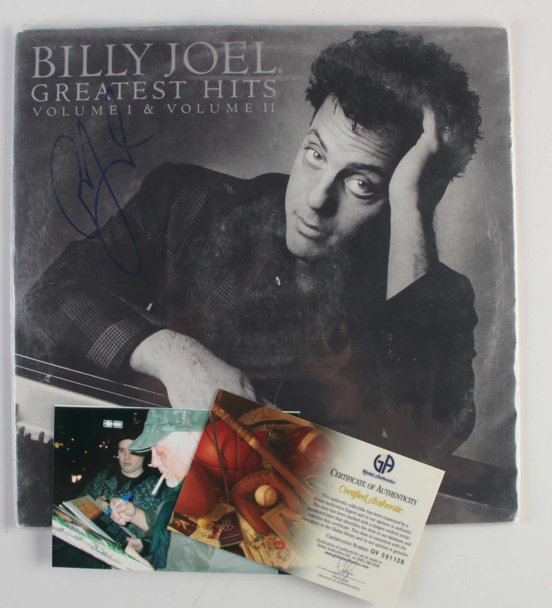 Billy Joel, Darius Rucker, Stryper, Other Signed LP Record Covers with COAs