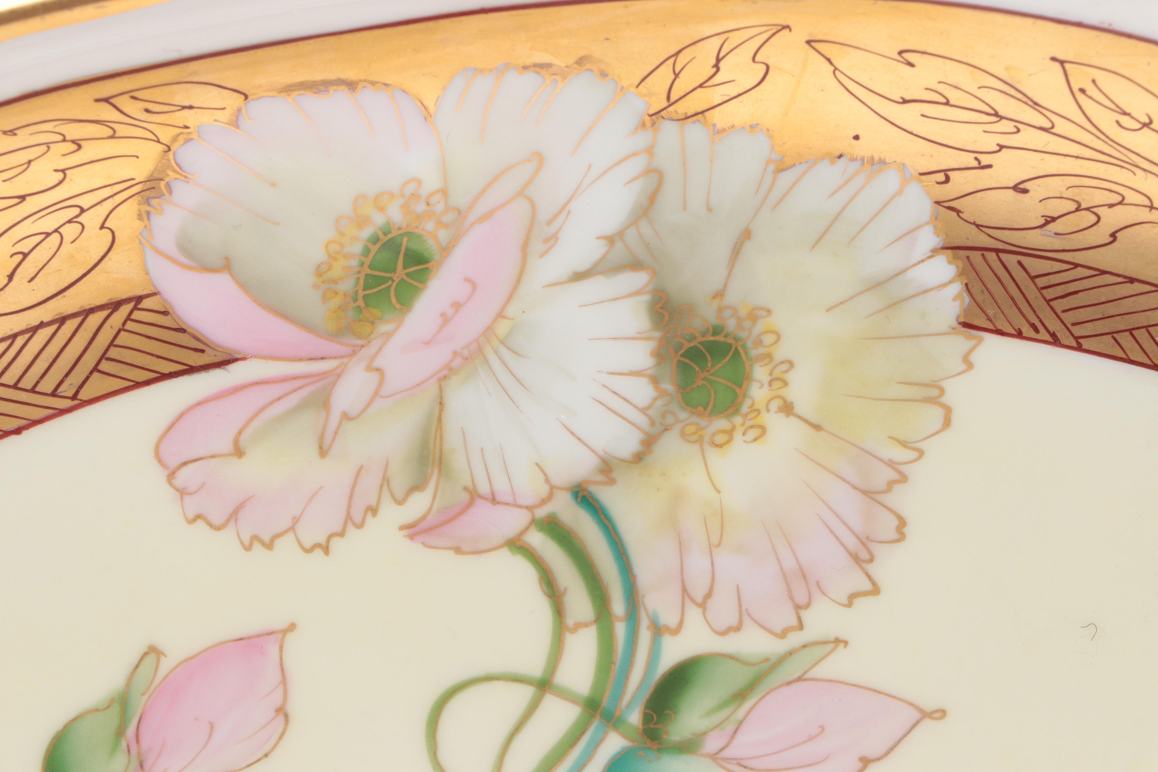 Hand-Painted Limoges Porcelain Platter, Early 20th Century