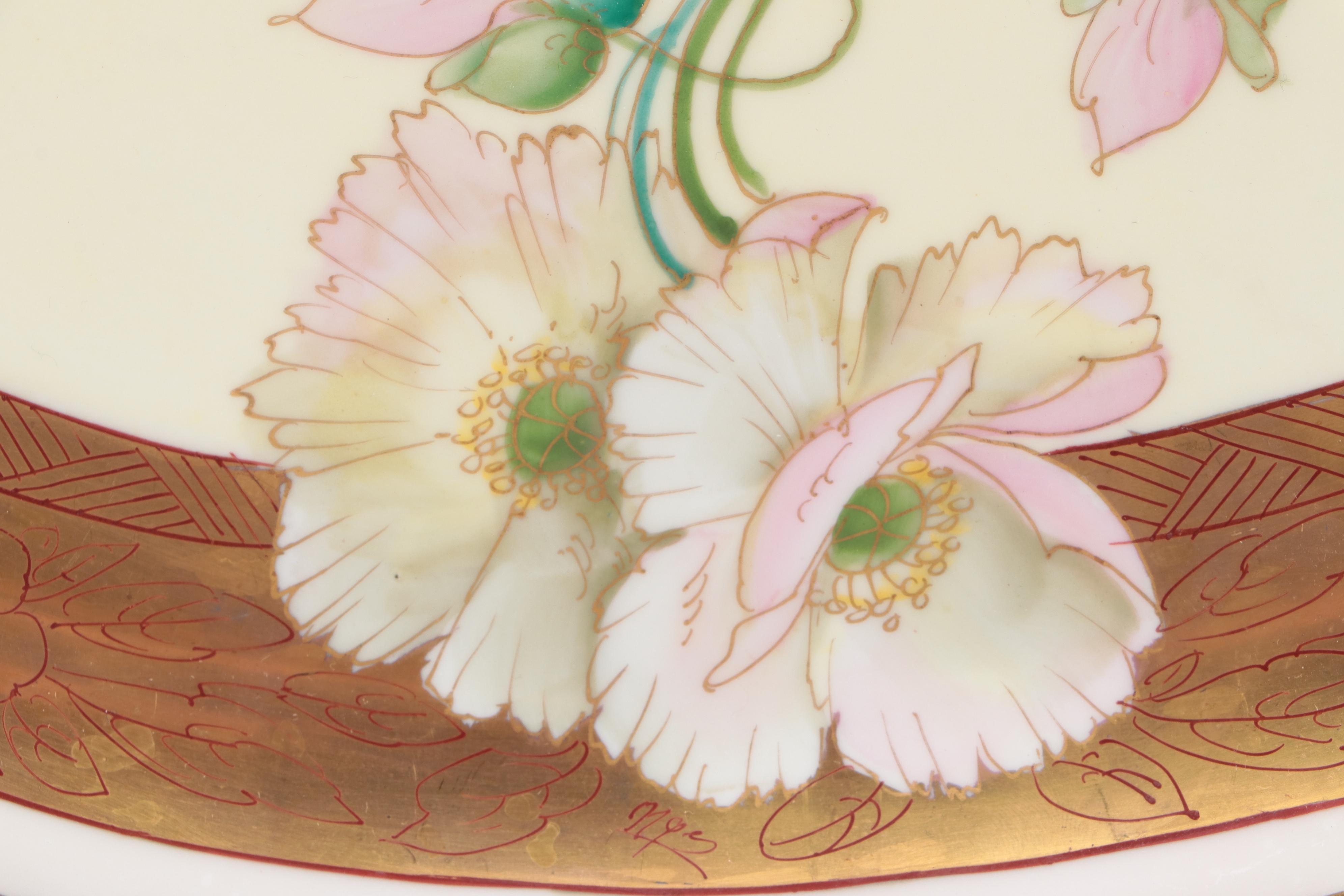 Hand-Painted Limoges Porcelain Platter, Early 20th Century