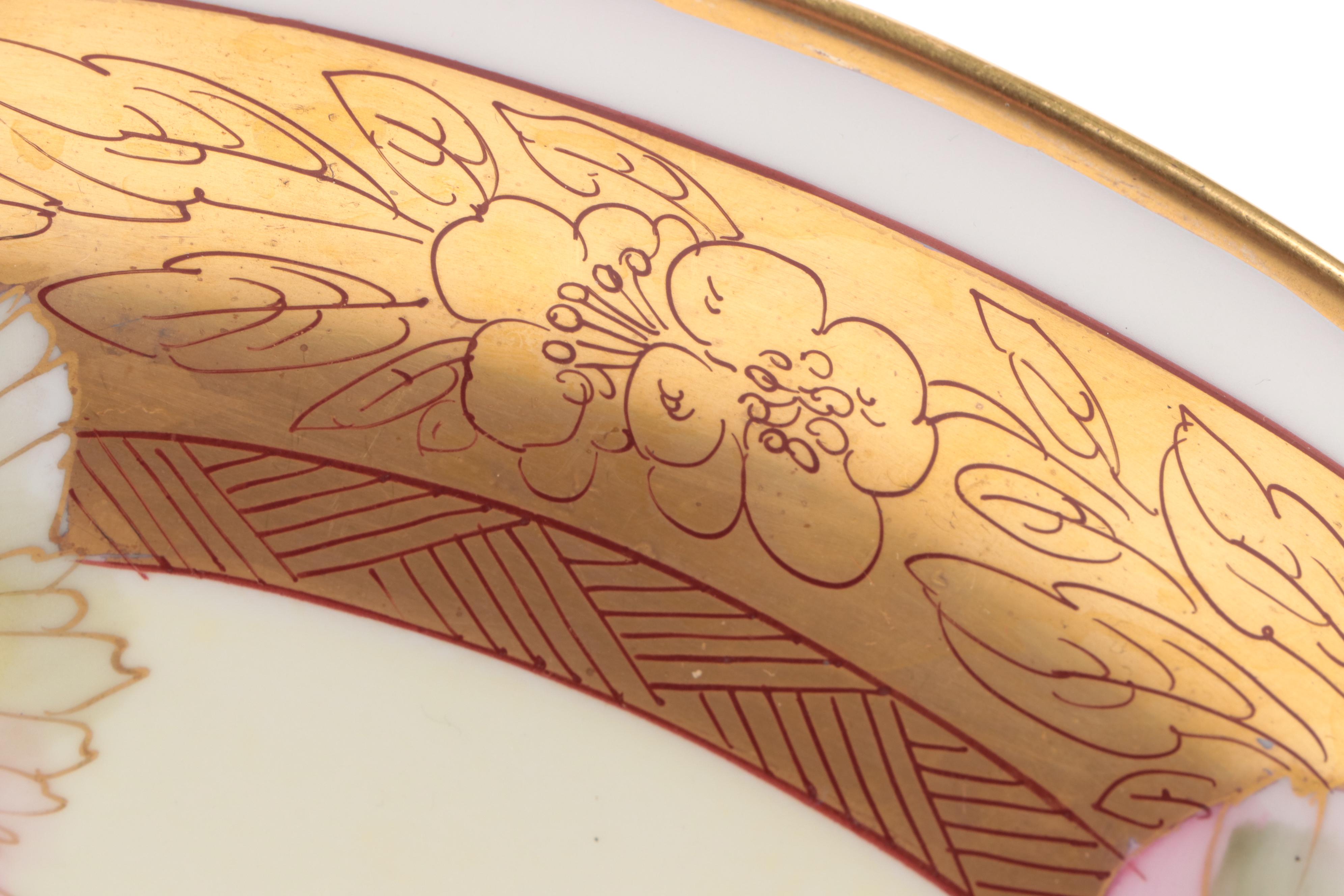 Hand-Painted Limoges Porcelain Platter, Early 20th Century