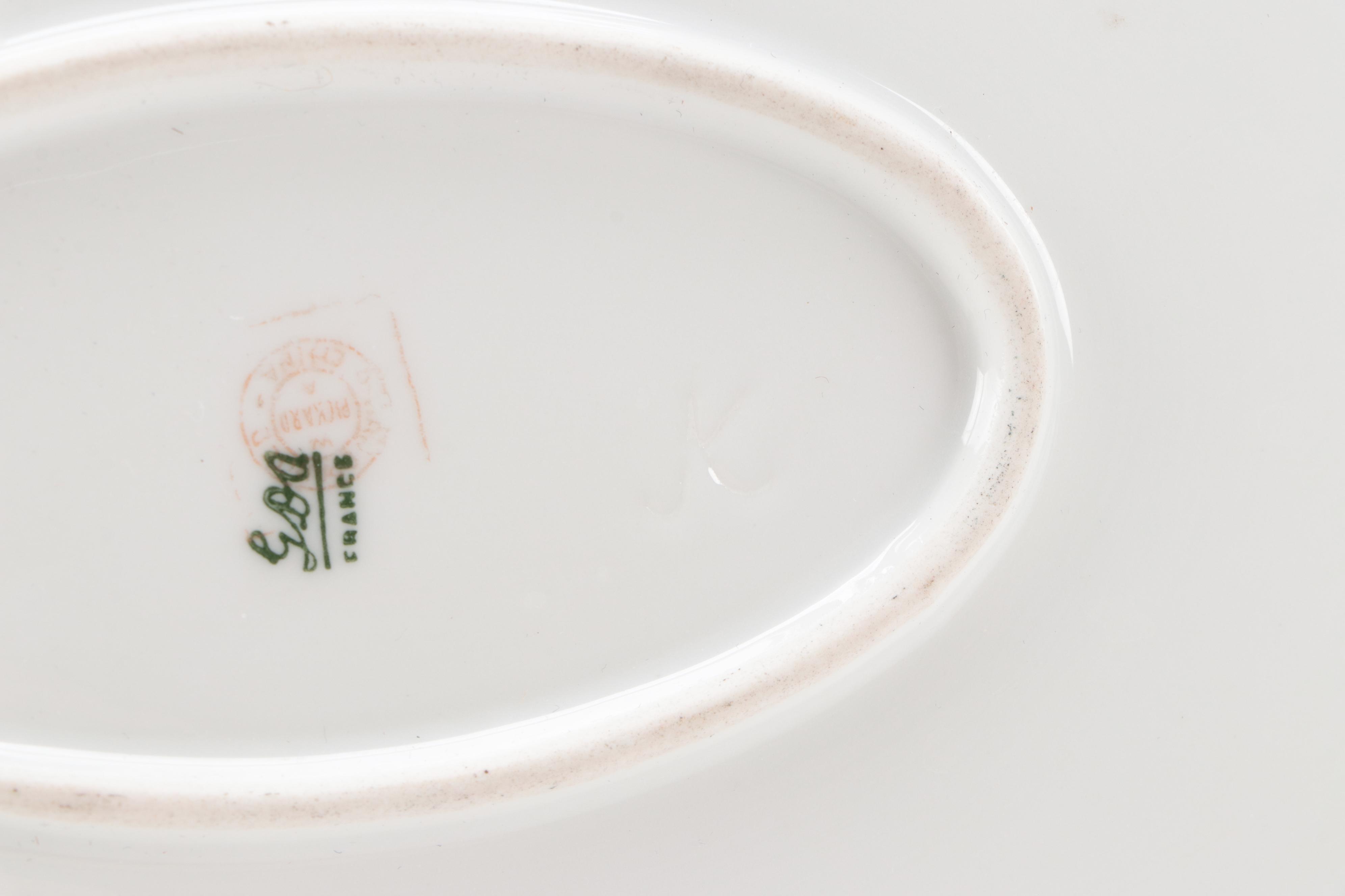 Hand-Painted Limoges Porcelain Platter, Early 20th Century