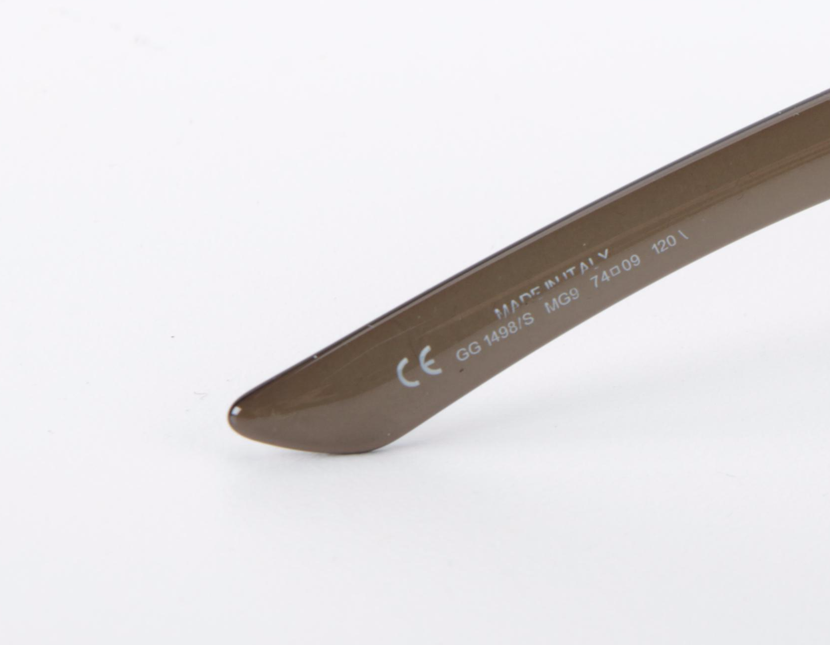 Gucci GG 1498/S Olive Brown Shield Sunglasses with Case