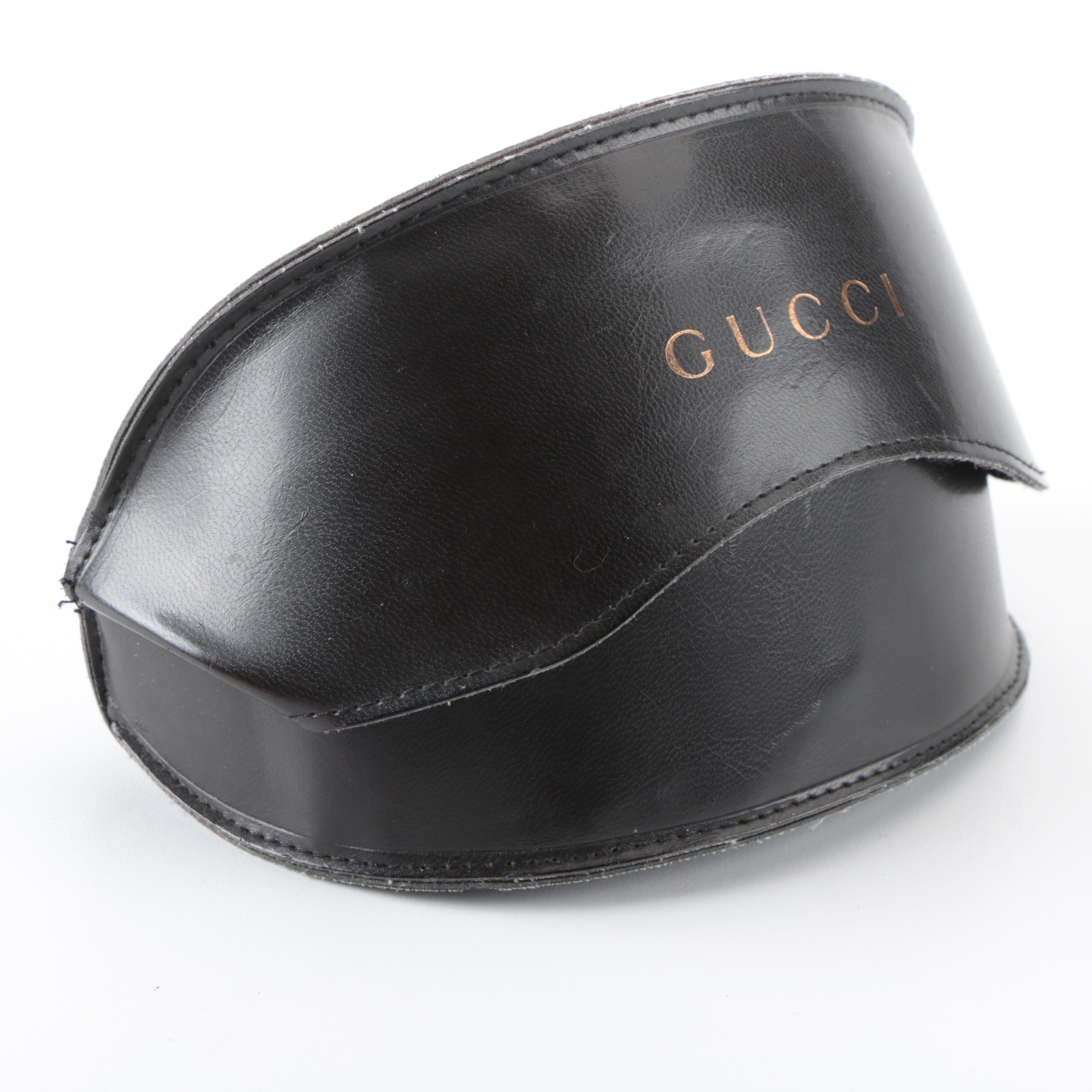 Gucci GG 1498/S Olive Brown Shield Sunglasses with Case