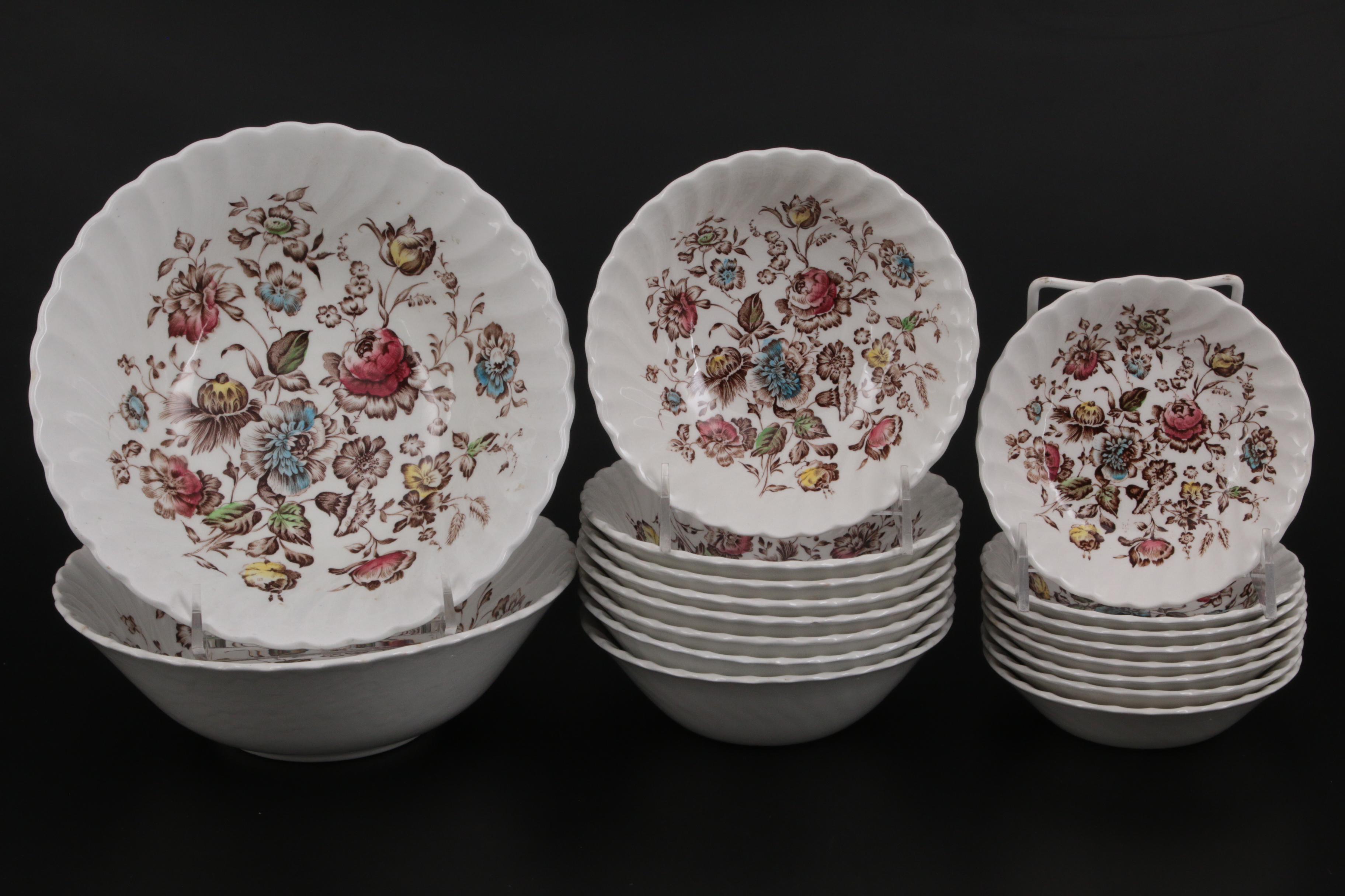 Johnson Brothers "Staffordshire Bouquet" Ironstone Dinnerware and Serveware
