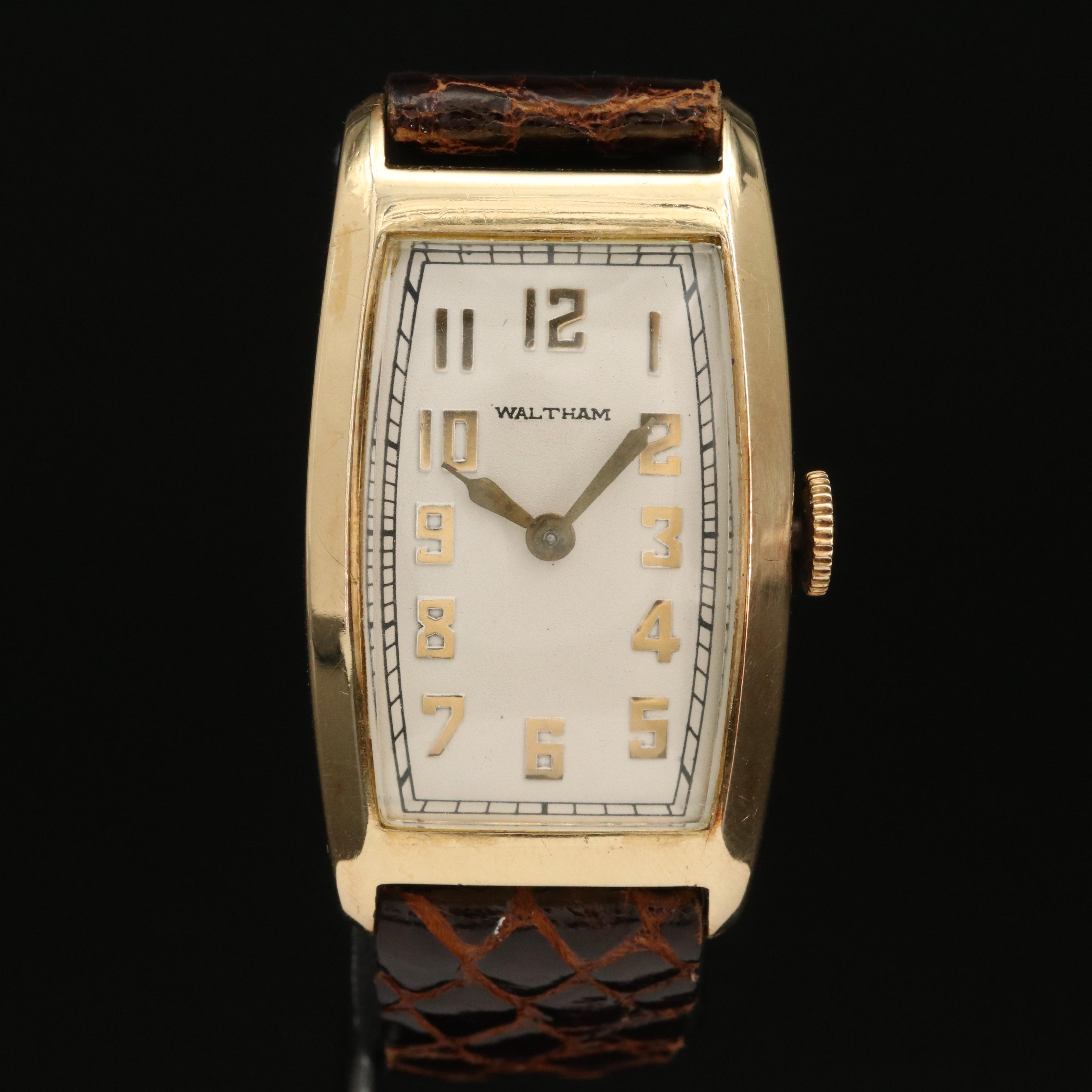 1934 Waltham 14K Yellow Gold Stem Wind Watch