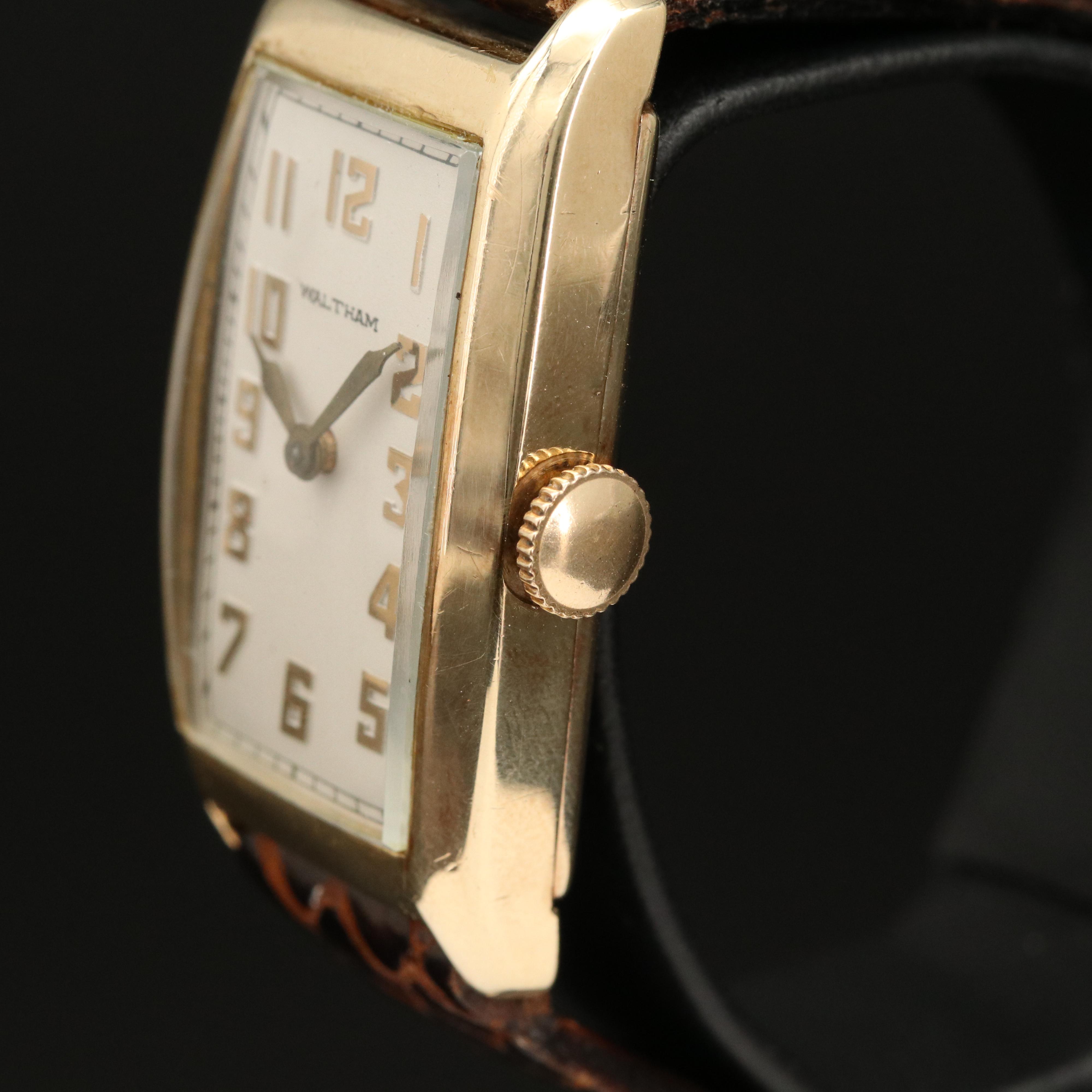 1934 Waltham 14K Yellow Gold Stem Wind Watch