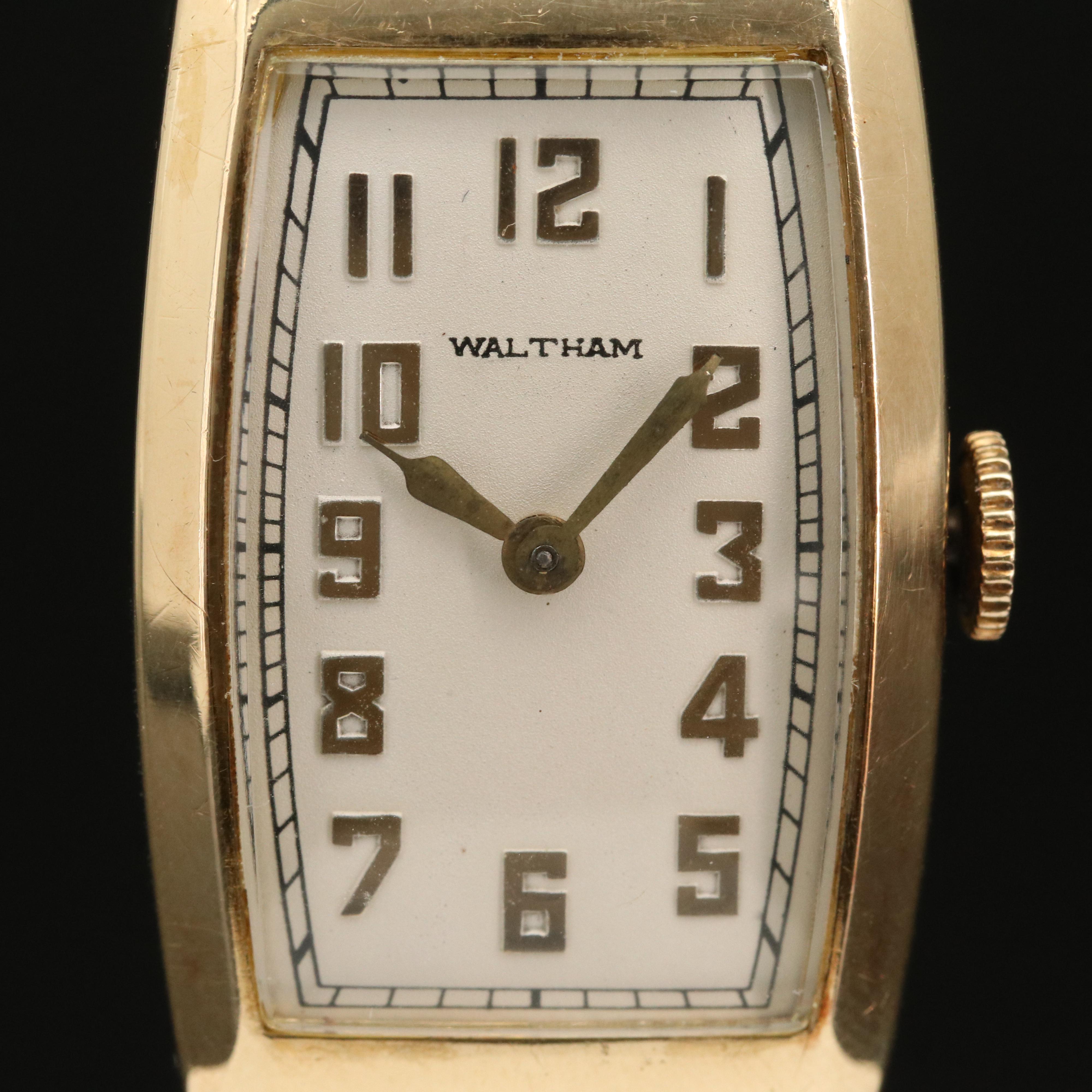 1934 Waltham 14K Yellow Gold Stem Wind Watch