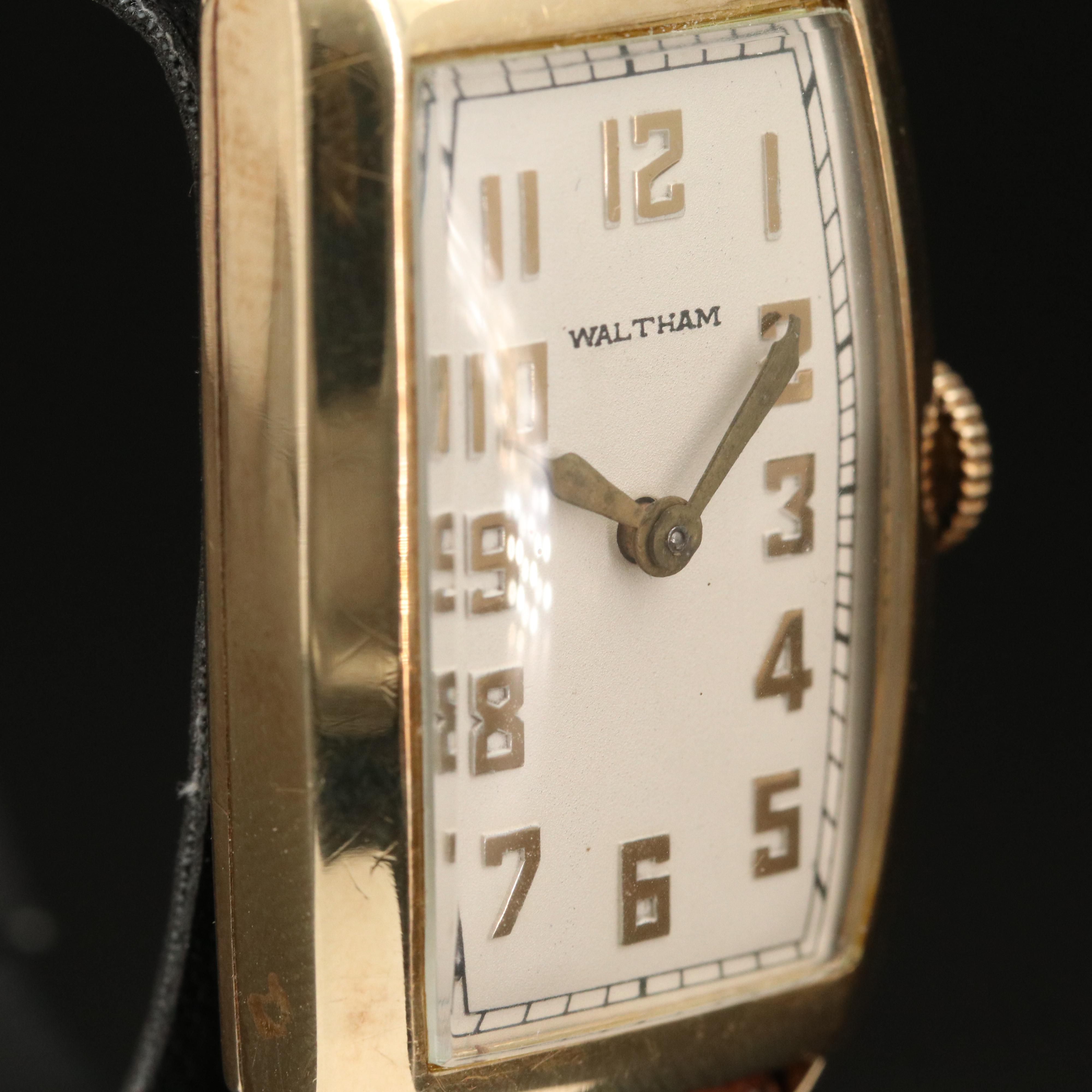 1934 Waltham 14K Yellow Gold Stem Wind Watch