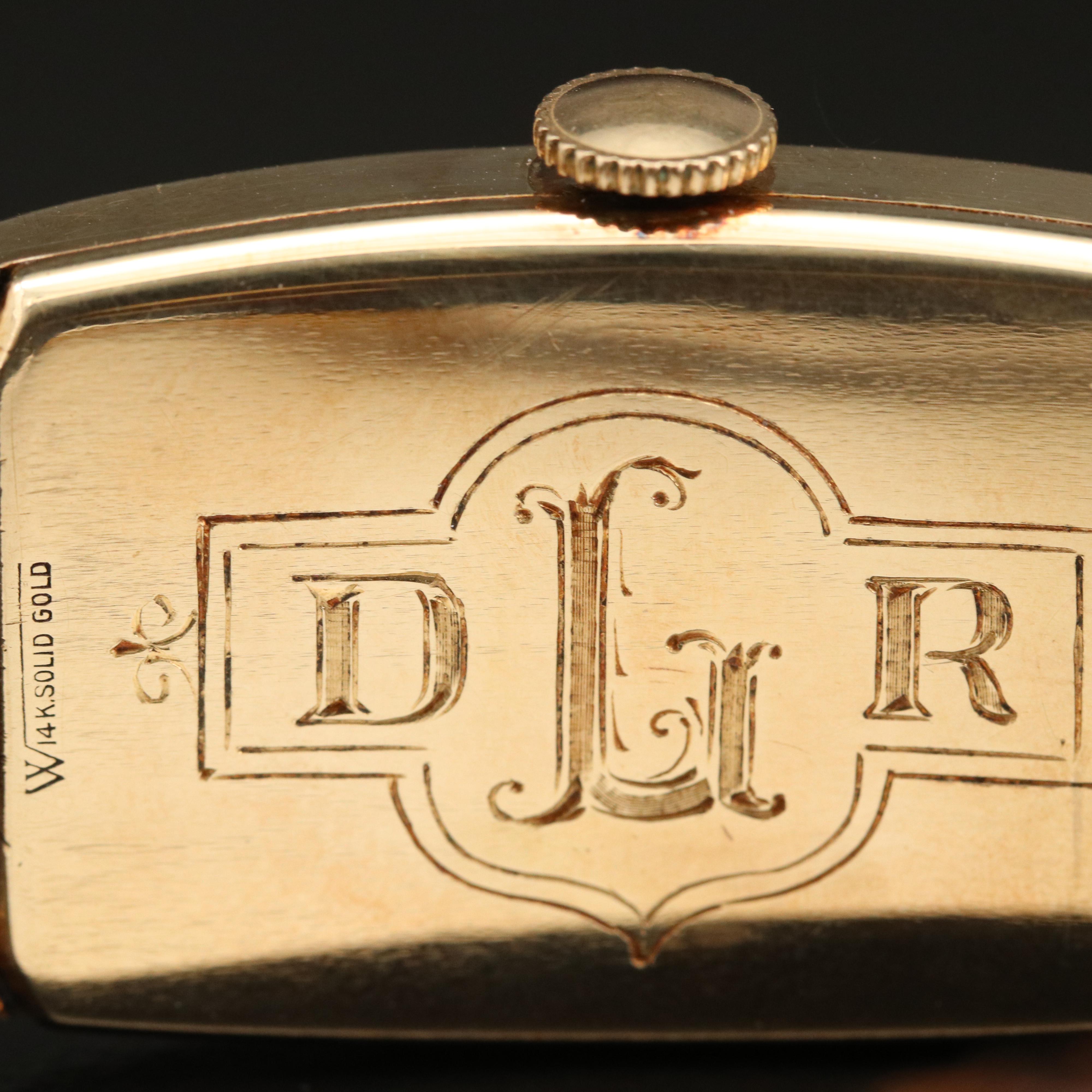 1934 Waltham 14K Yellow Gold Stem Wind Watch