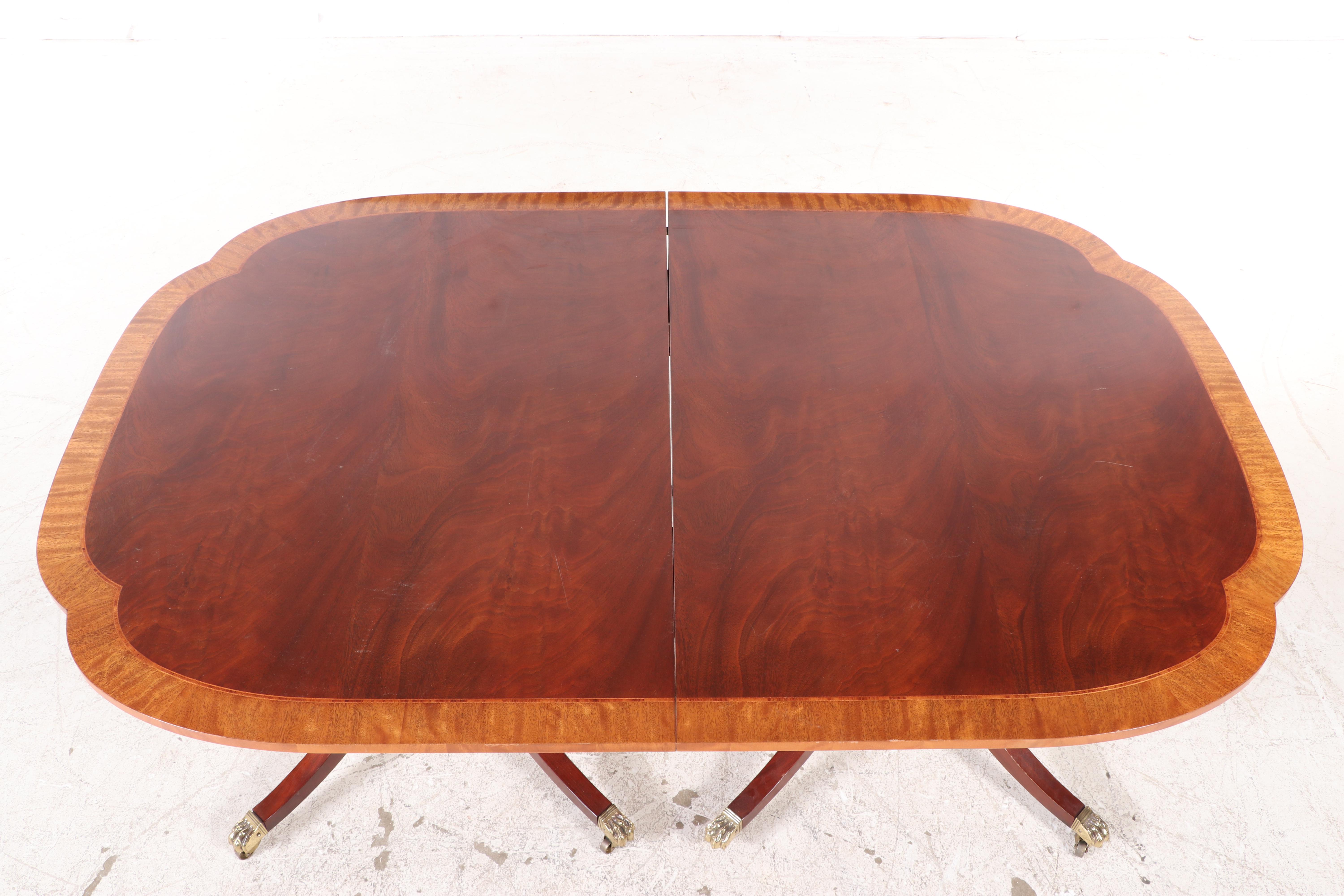 Baker "Historic Charleston" Mahogany Dining Table and Chippendale Style Chairs