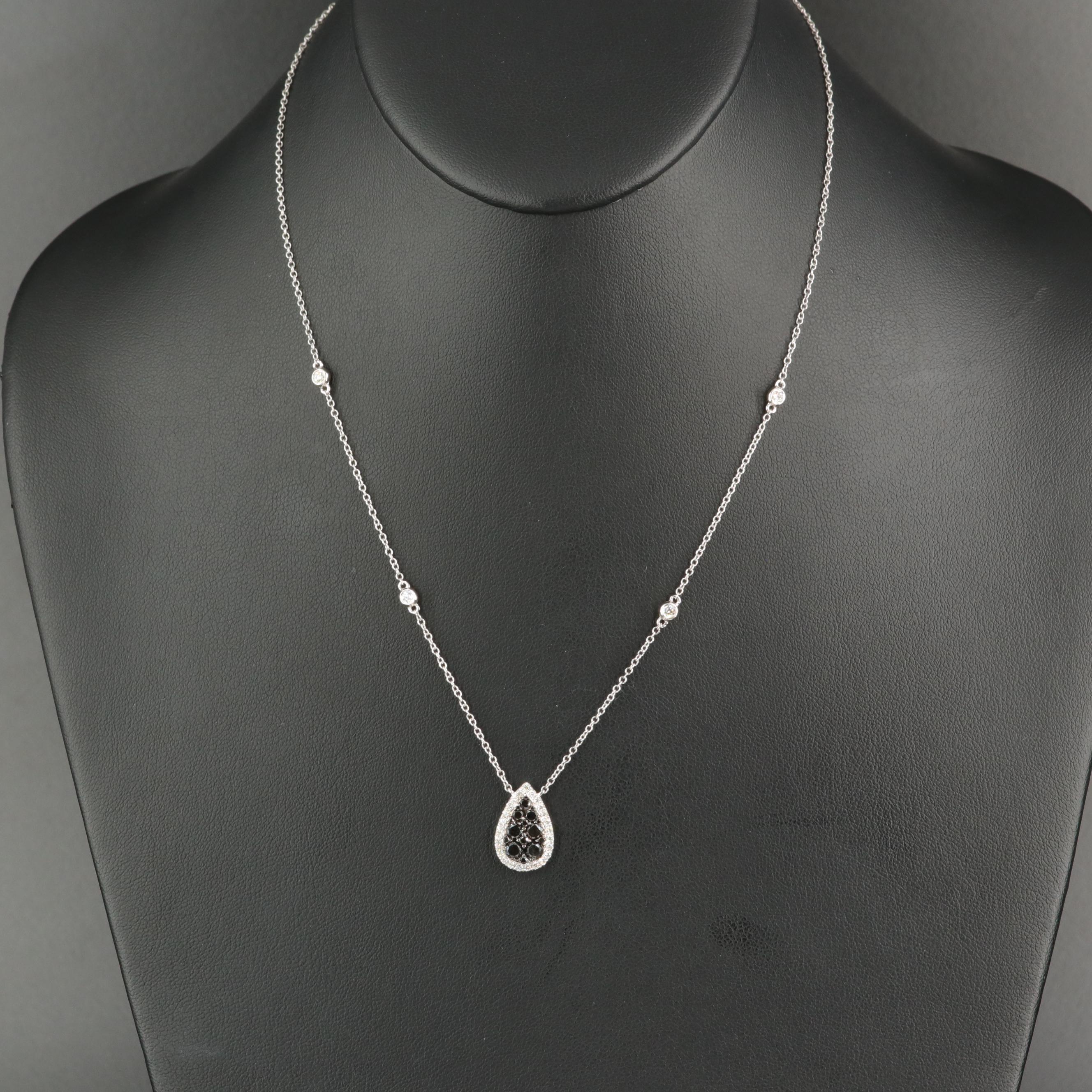 EFFY 14K 1.07 CTW Diamond Station Necklace