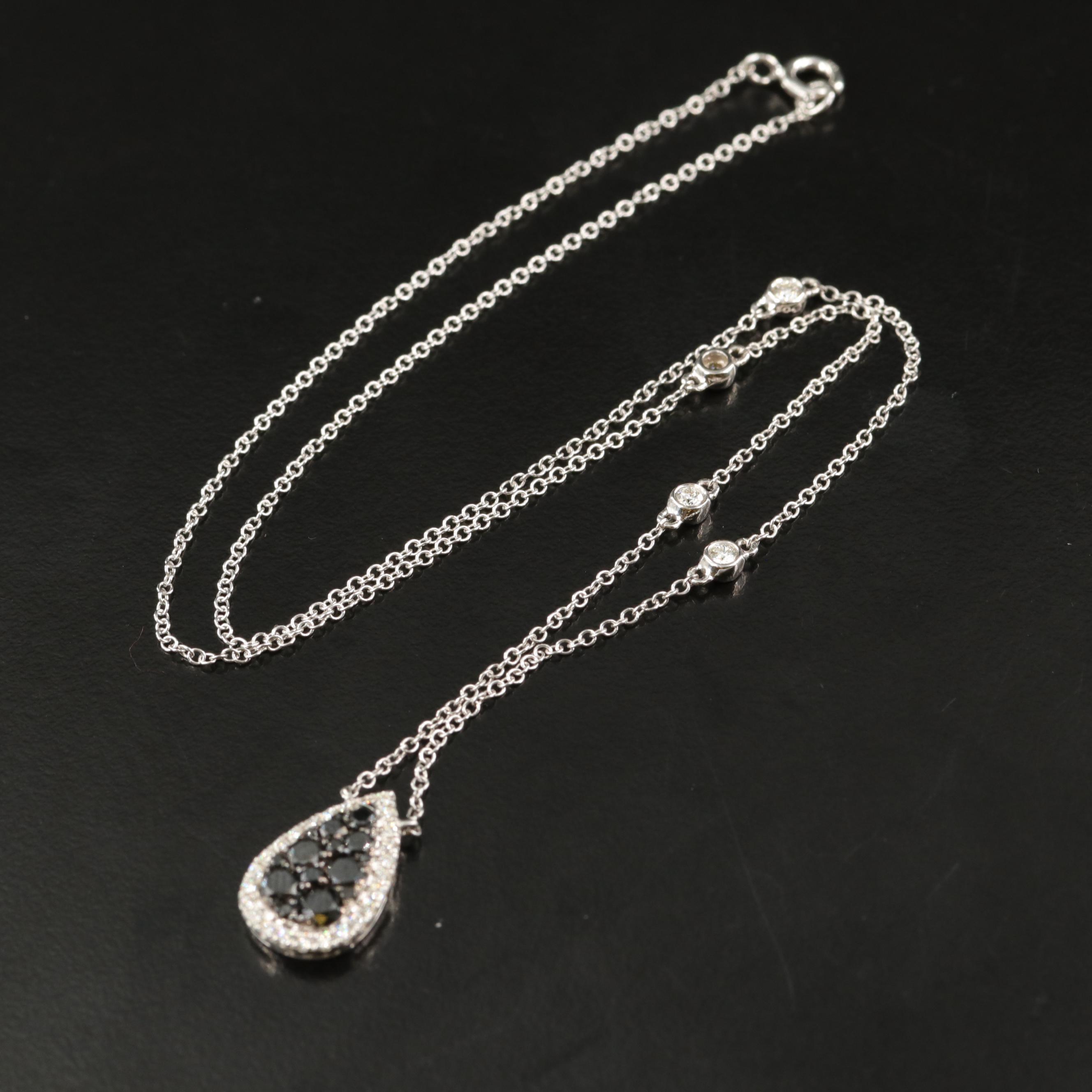 EFFY 14K 1.07 CTW Diamond Station Necklace