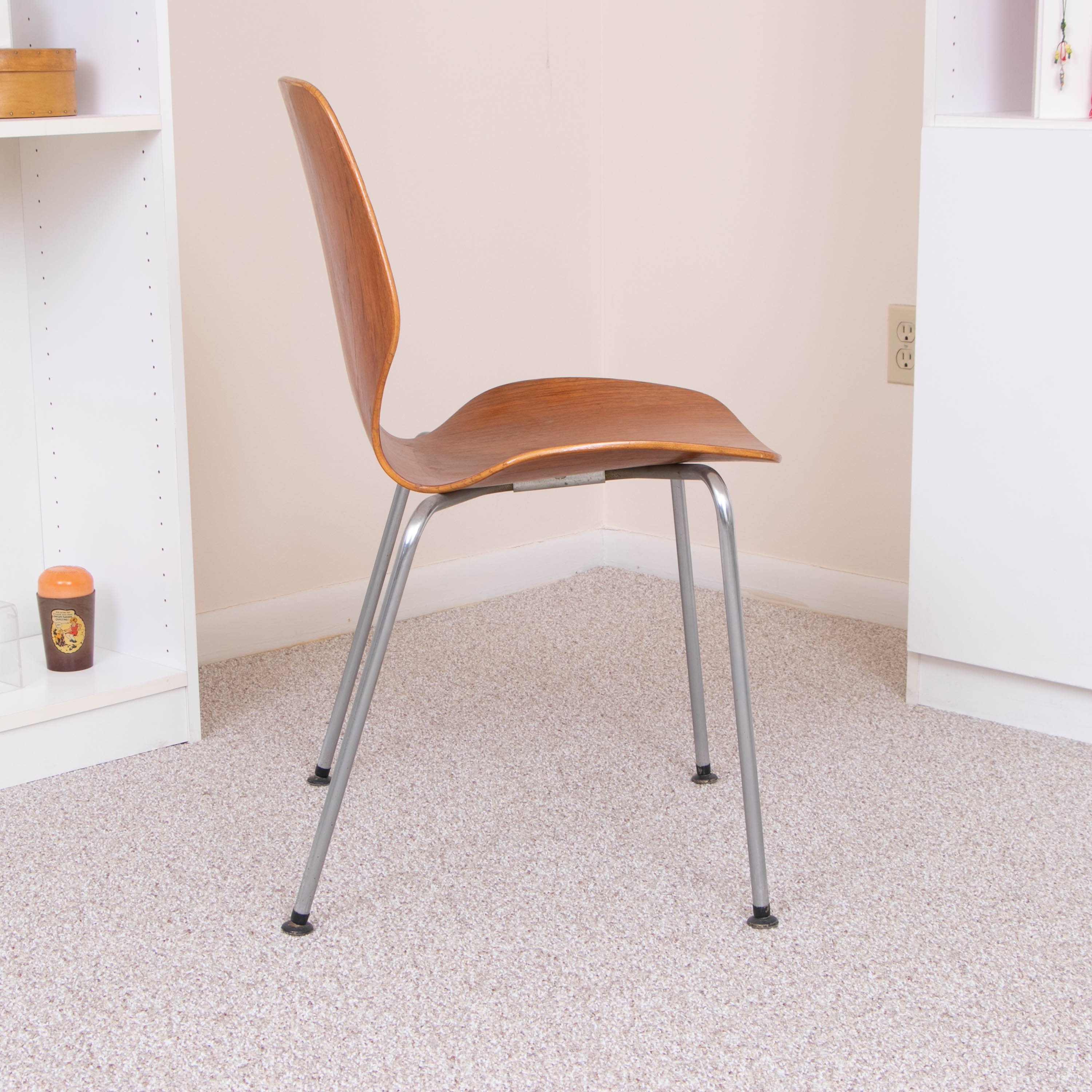 Øyvind Iversen for Møre Lenestolfabrikk Teak Plywood "Scala" Side Chairs, 1950s