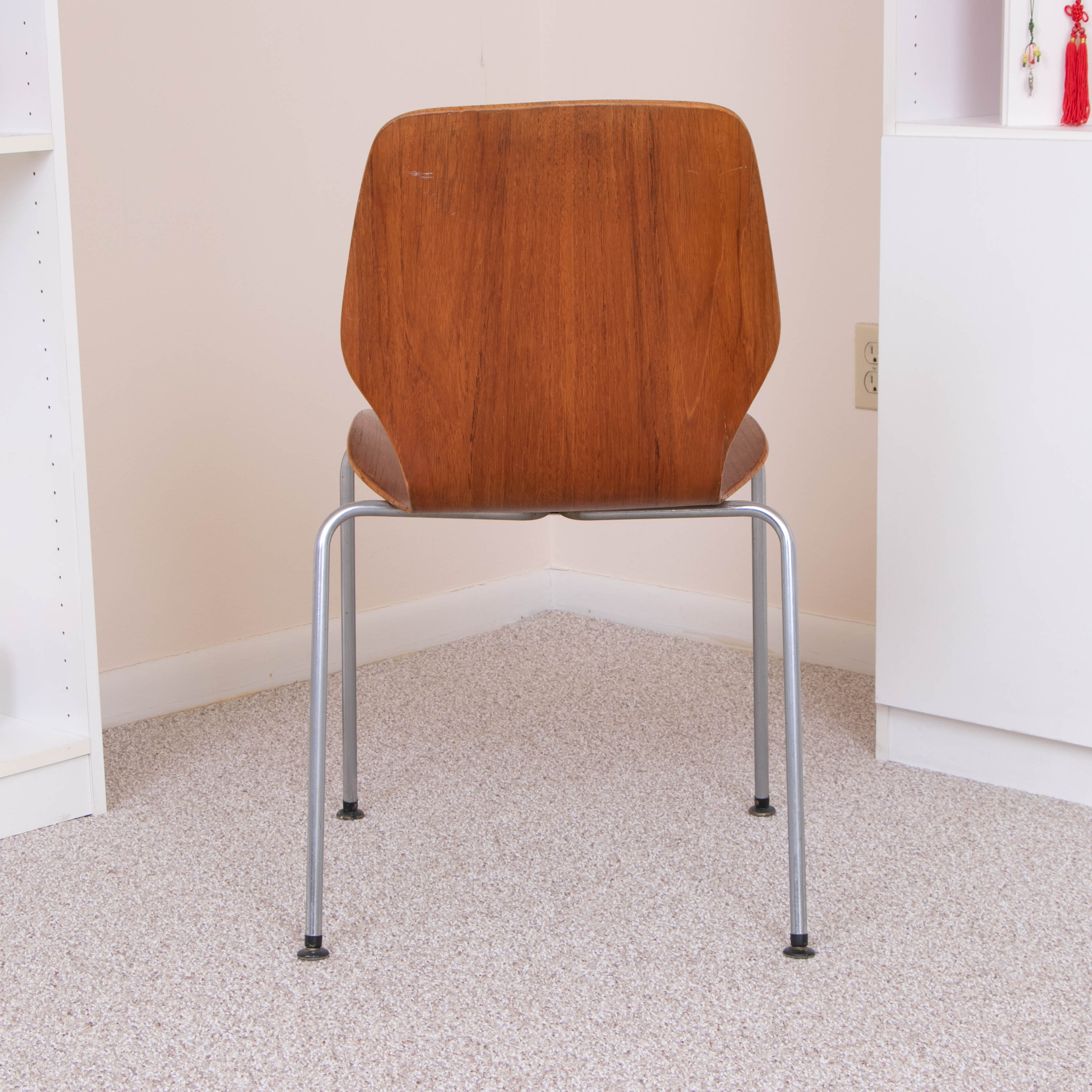 Øyvind Iversen for Møre Lenestolfabrikk Teak Plywood "Scala" Side Chairs, 1950s