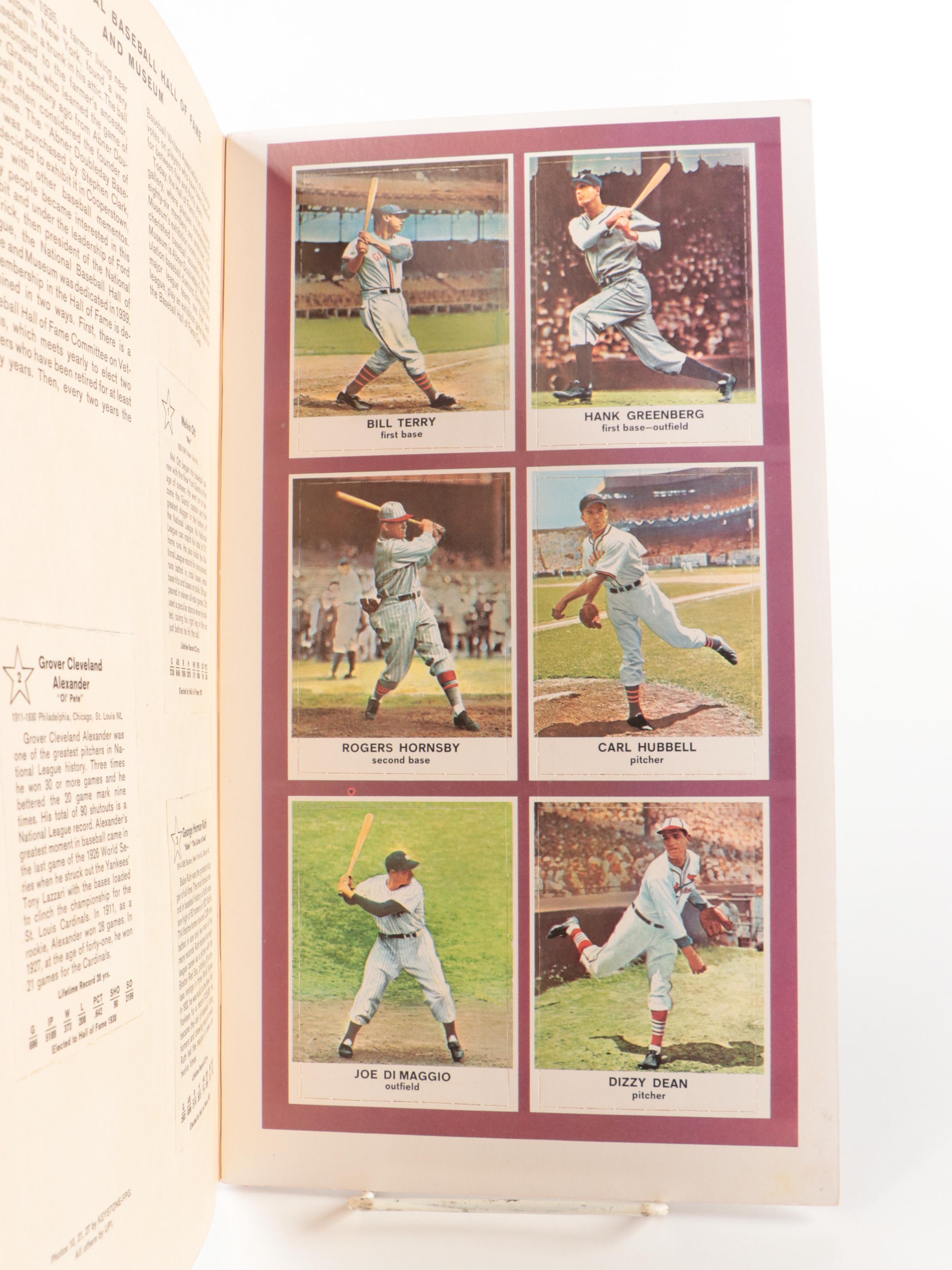 1961 Golden Press Hall of Fame Star Complete Set Baseball Cards in Original Book
