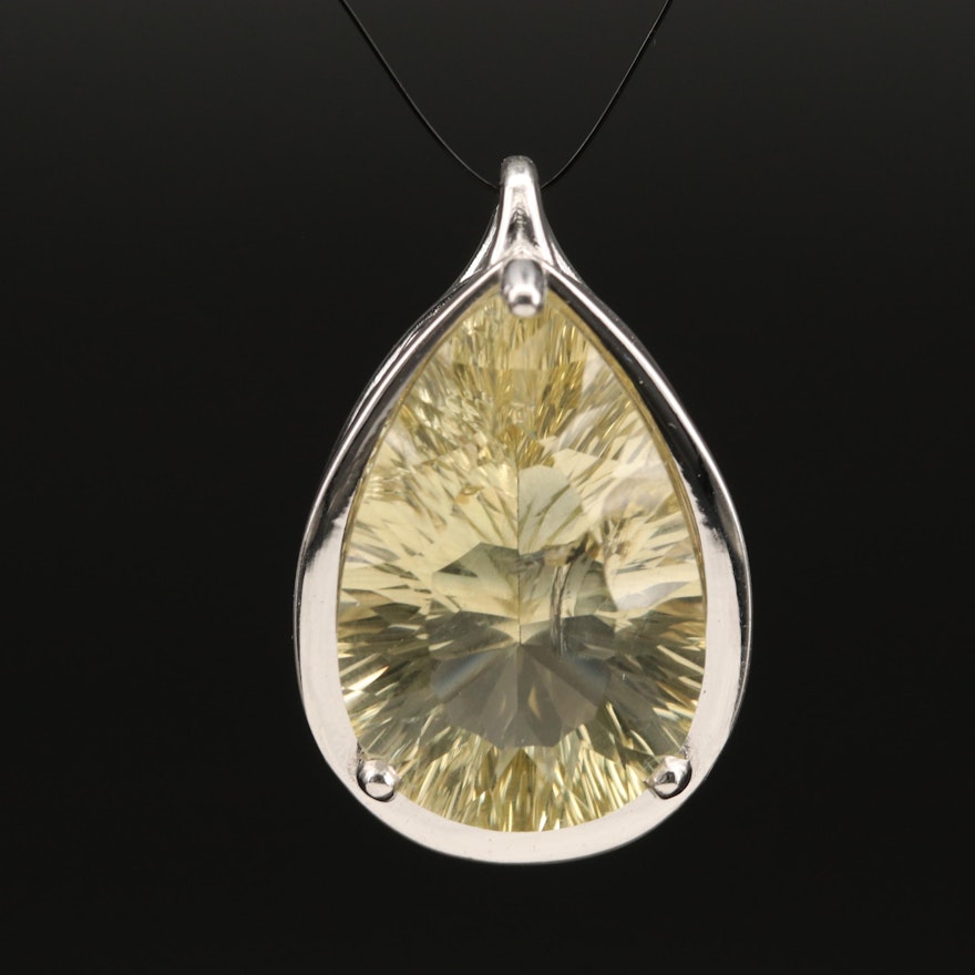 14K Gold 19.77 CT Citrine Pendant