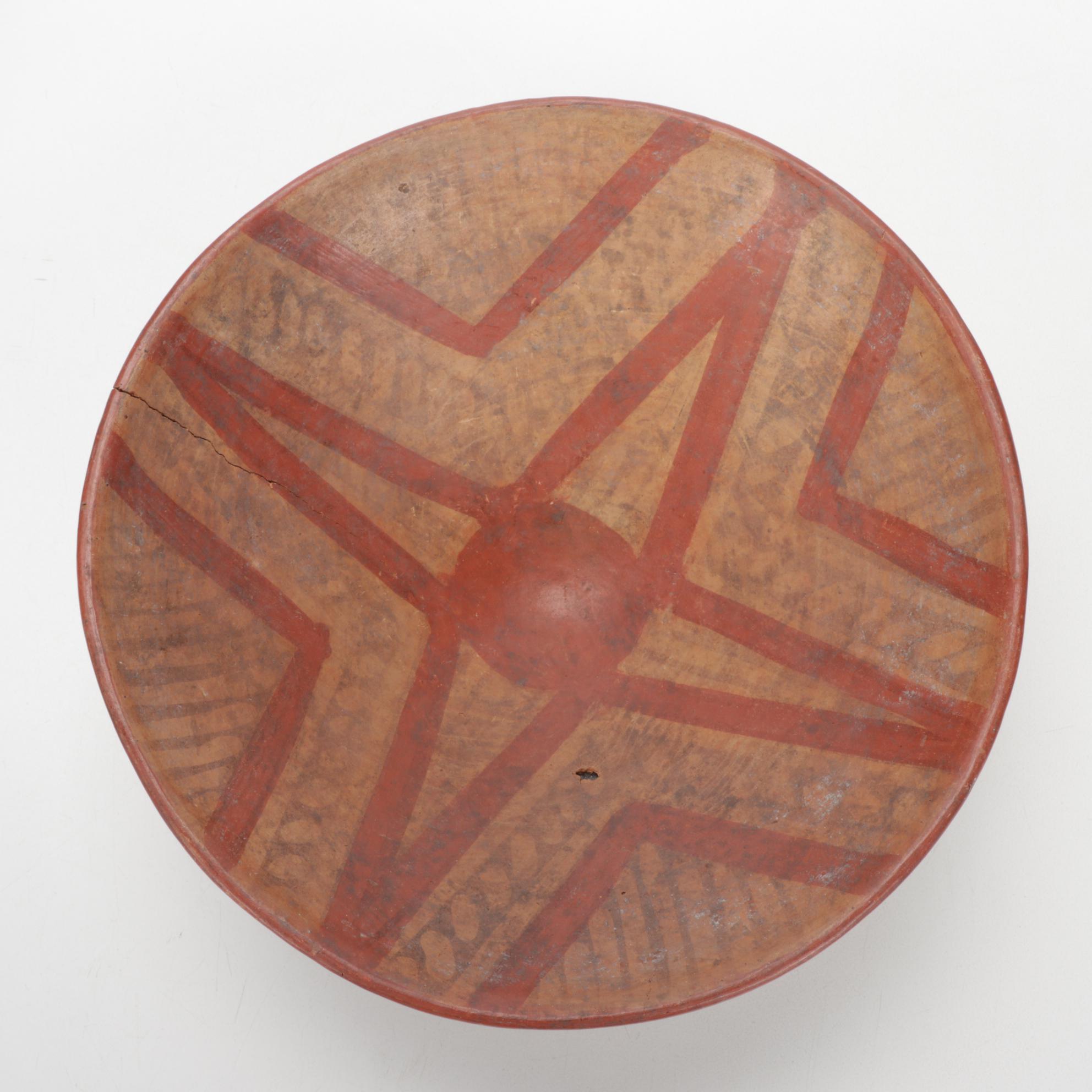 Pre-Columbian Mayan Polychrome Pottery Vessels