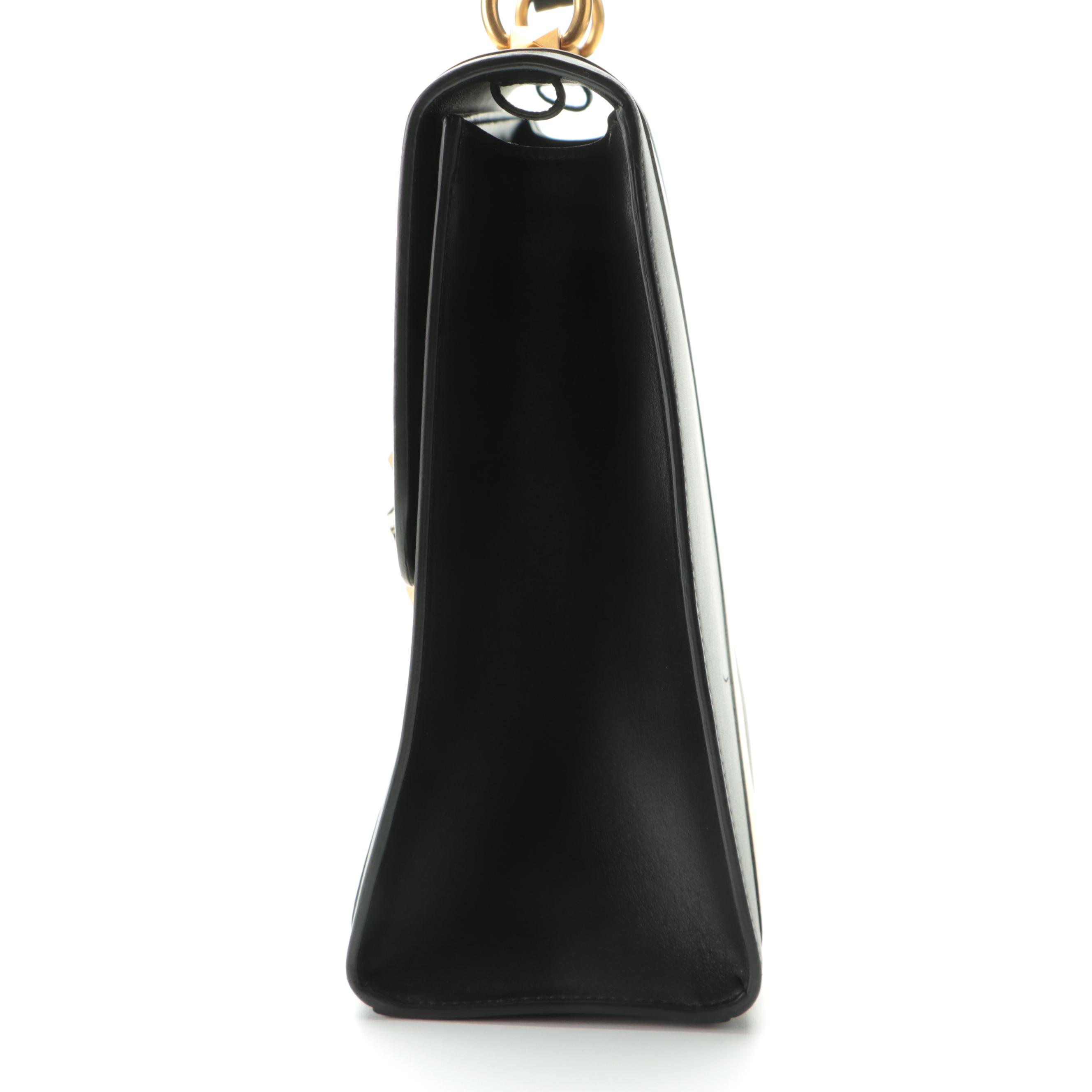 Gucci Osiride Top Handle Bag in GG Supreme Canvas and Two-Tone Leather