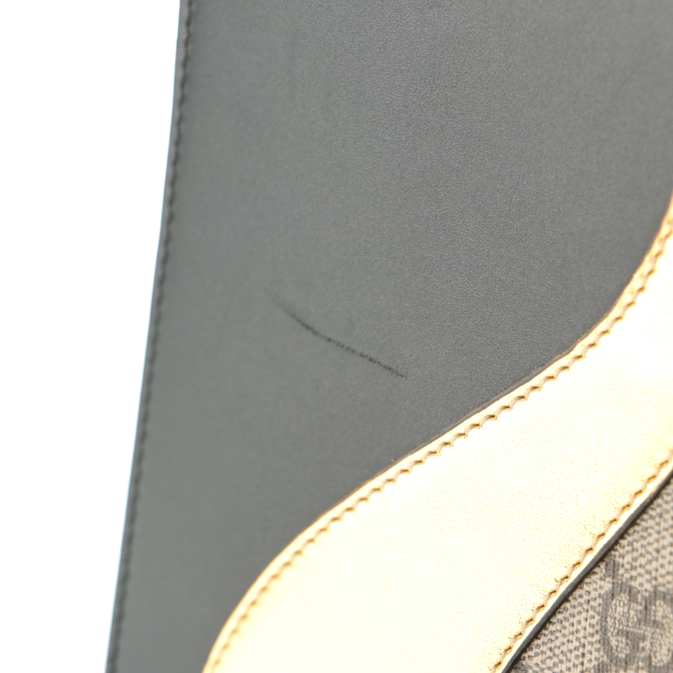 Gucci Osiride Top Handle Bag in GG Supreme Canvas and Two-Tone Leather