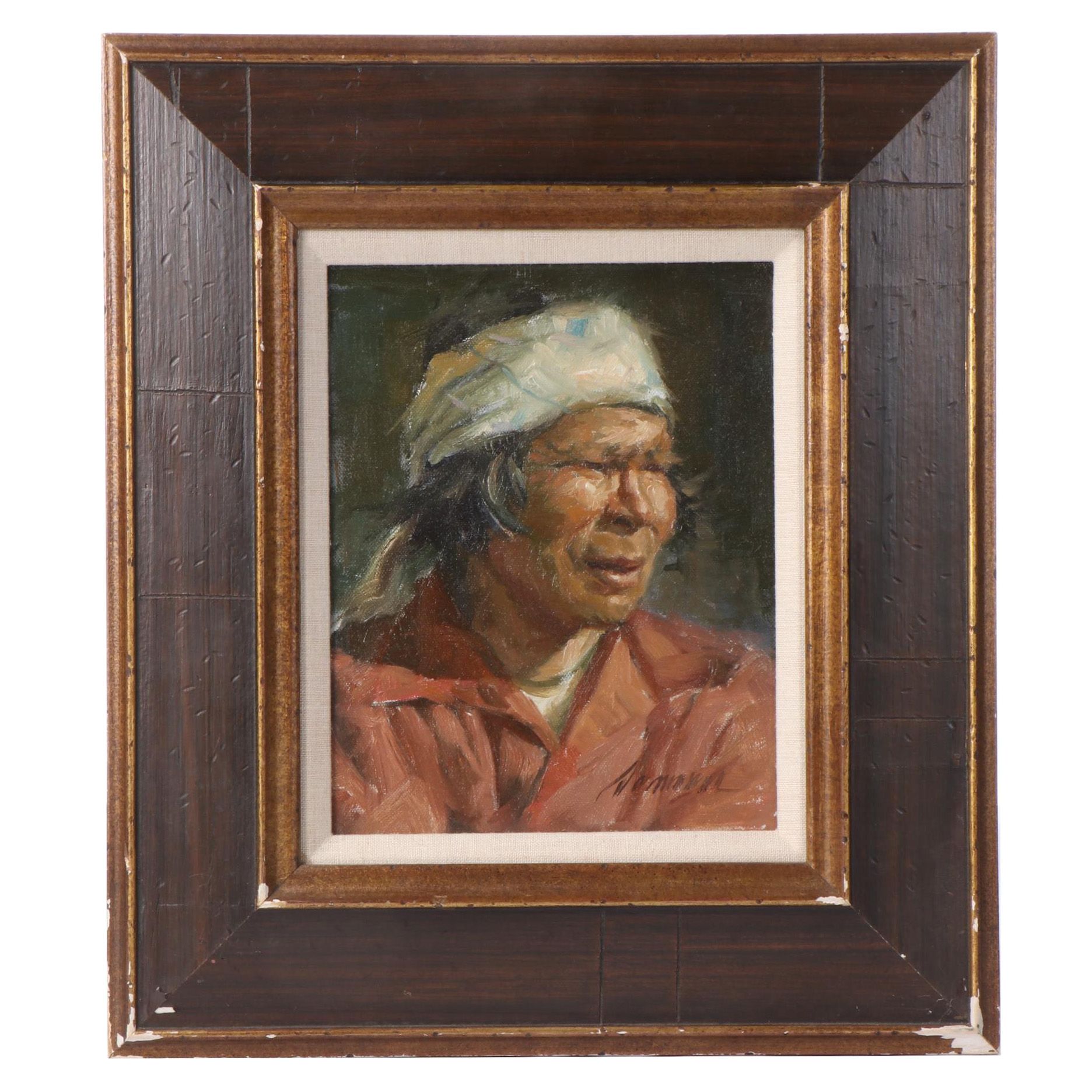 Ramon Kelley Oil Painting "Neto," Late 20th Century