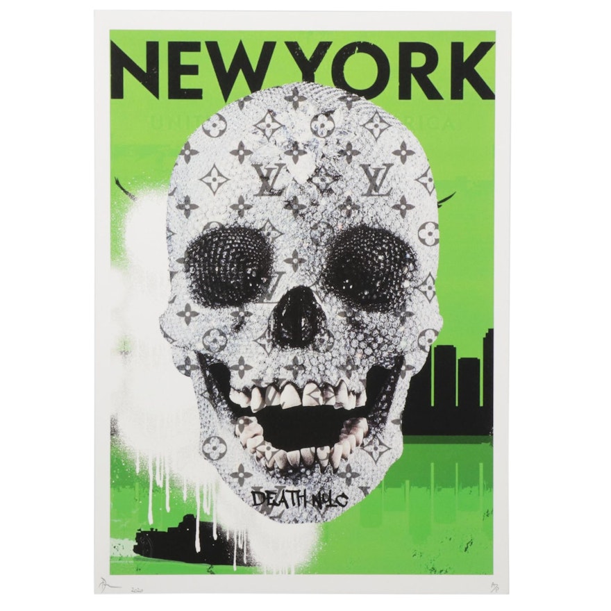 Death NYC Diamond Skull Pop Art Graphic Print, 2020