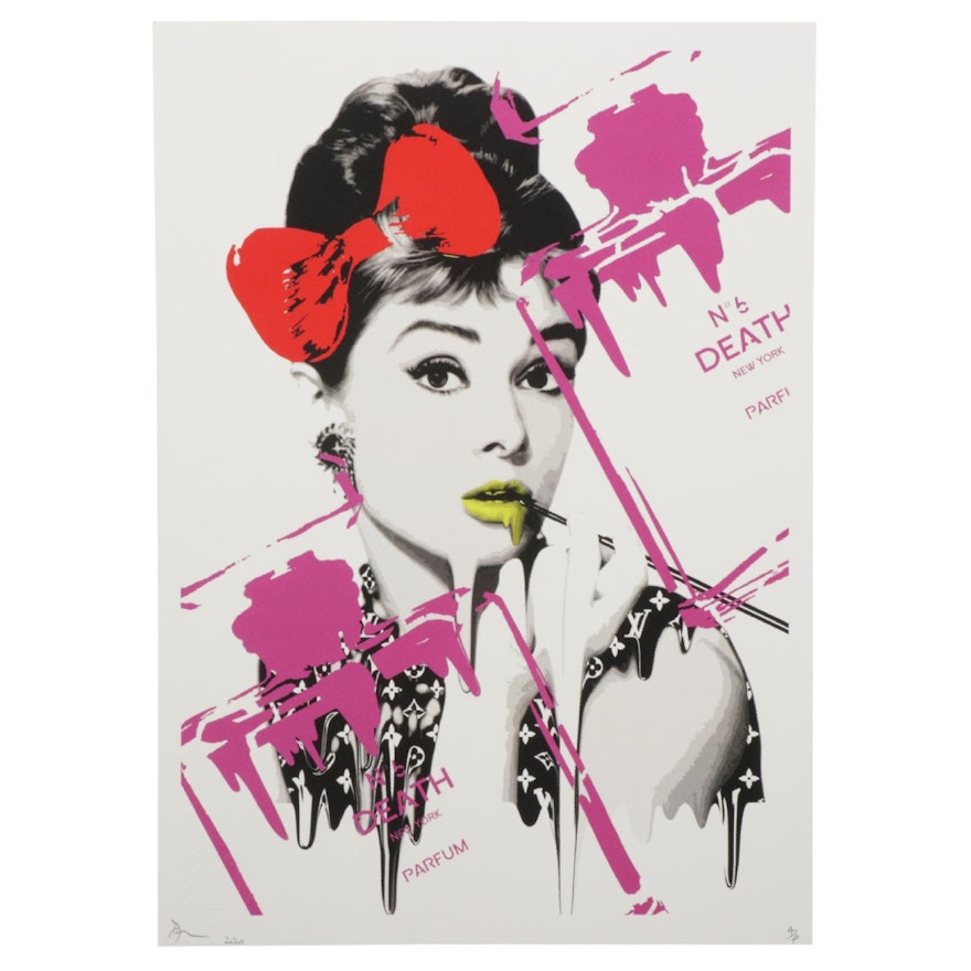 Death NYC Pop Art Graphic Print of Audrey Hepburn, 2020