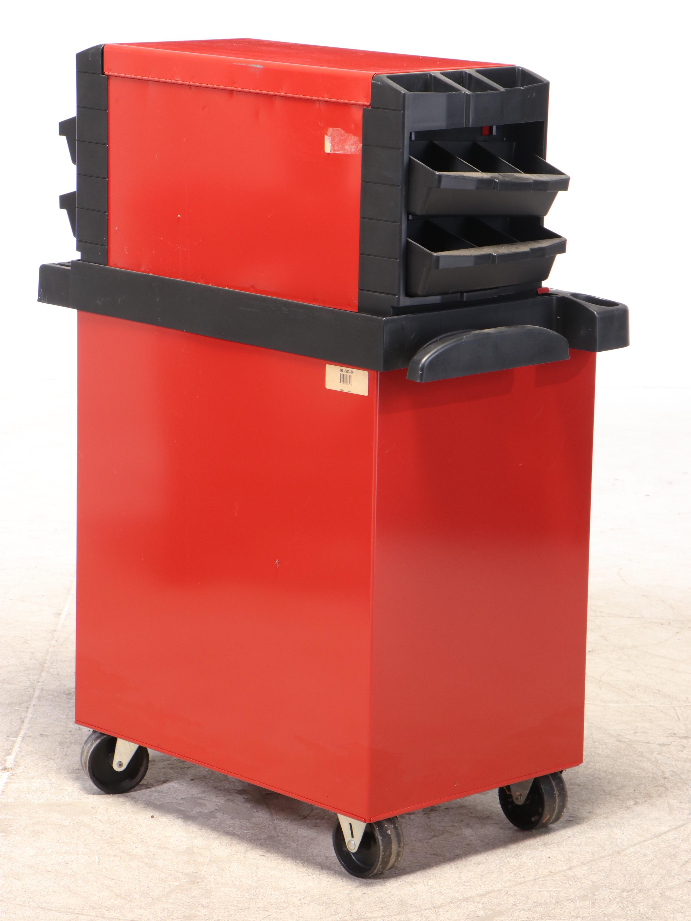 Task Force Tool Storage Cart with Tool Assortment and Skil Sawhorses